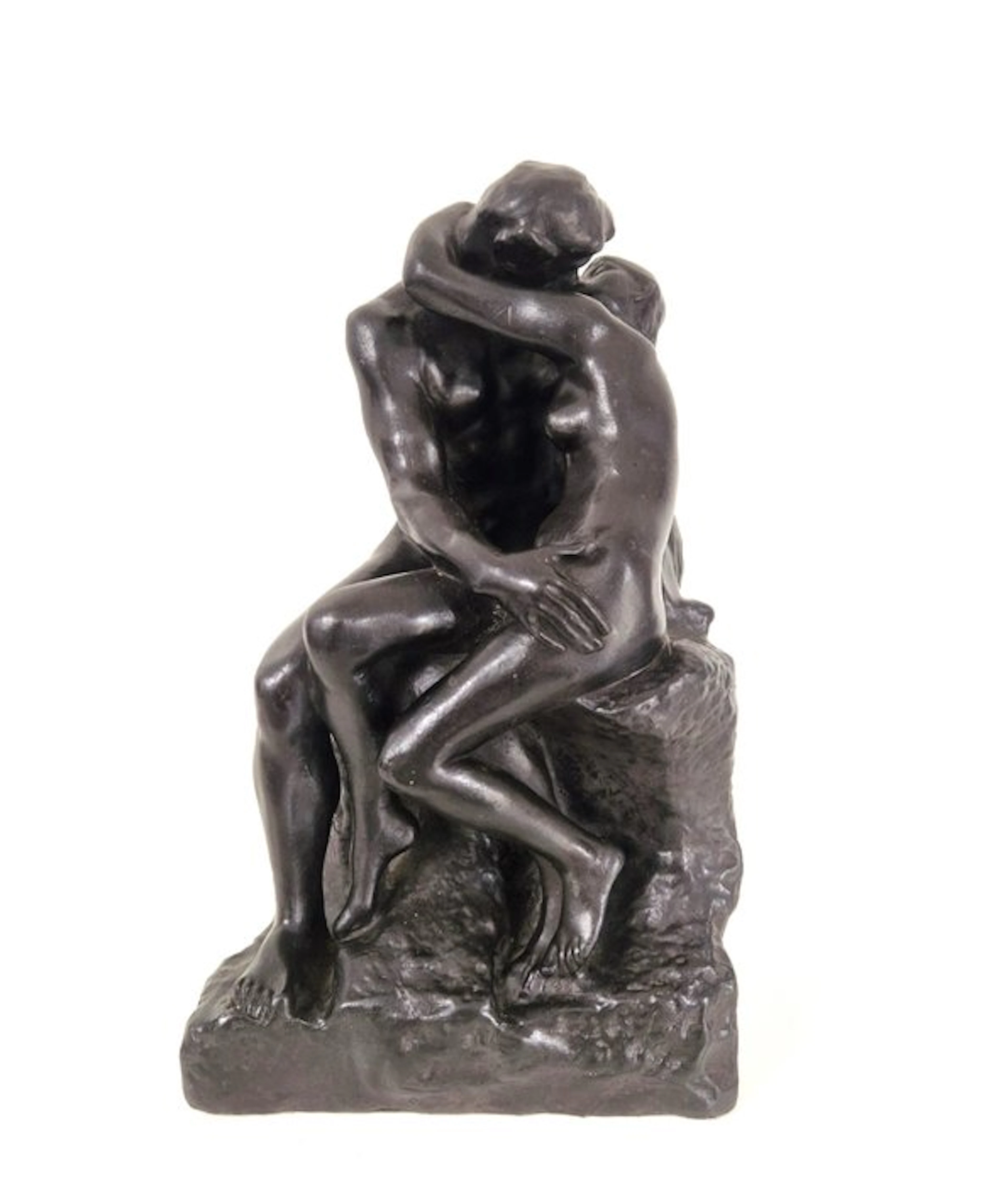 Auguste Rodin - Sculpture, Le Baiser - 25 cm - Patinated bronze