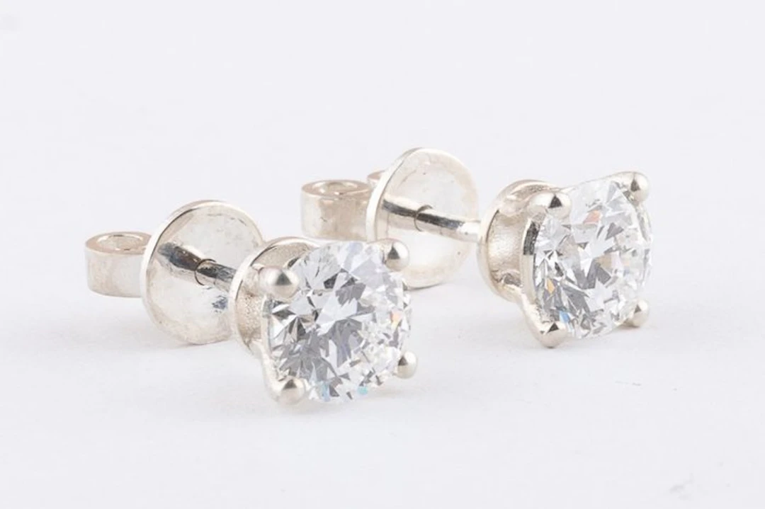 No reserve price - Earrings Silver - 3.00ct