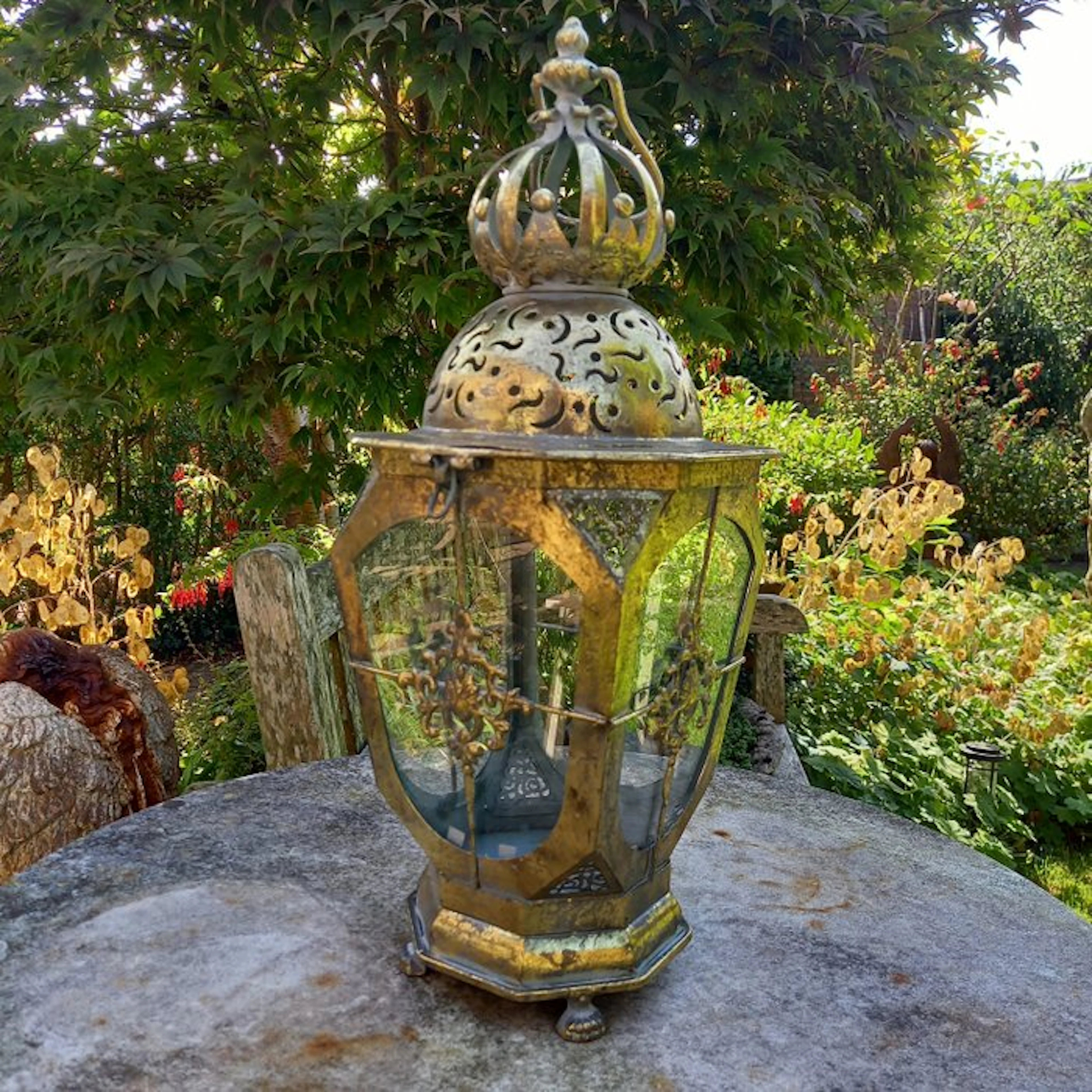 Lantern - "Candle Lantern" - 47 cm - Glass, Metal