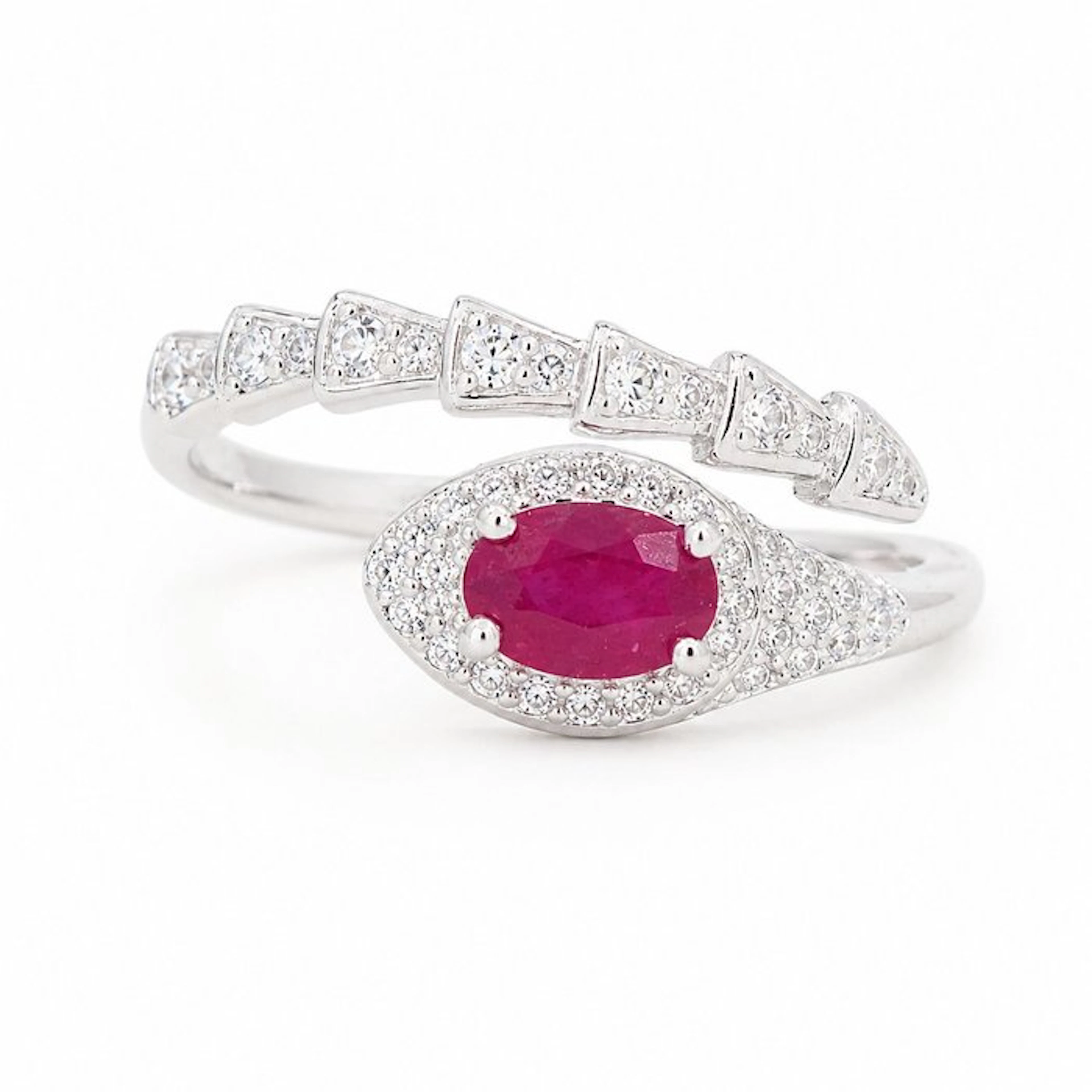 No reserve price - Ring Gold-plated Ruby - Topaz - 18kt Gold Plated