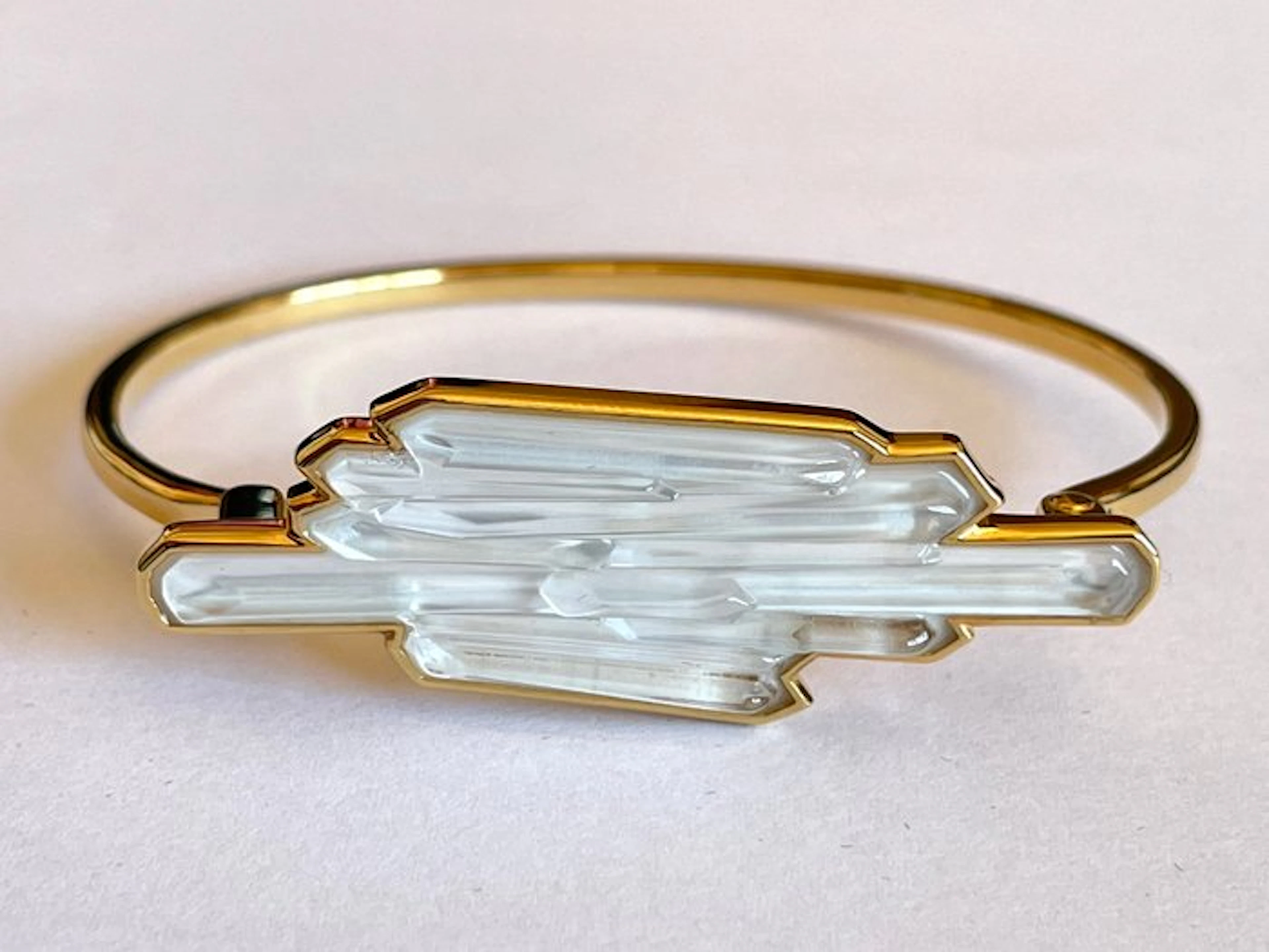 René Lalique - “Terramineral” (bagged) - Gold-plated, Crystal - Bracelet