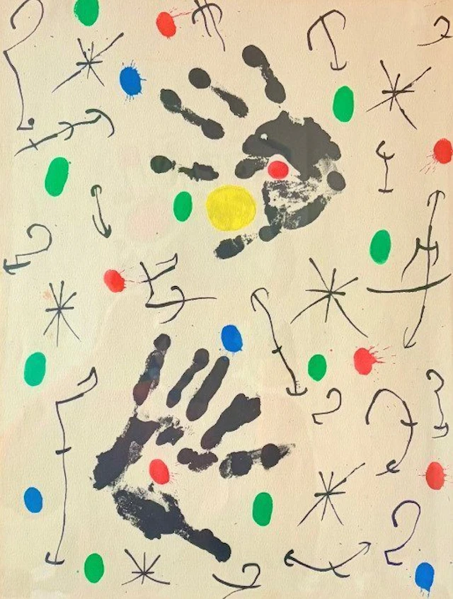 Joan Miro (1893-1983) - Composición aux mains