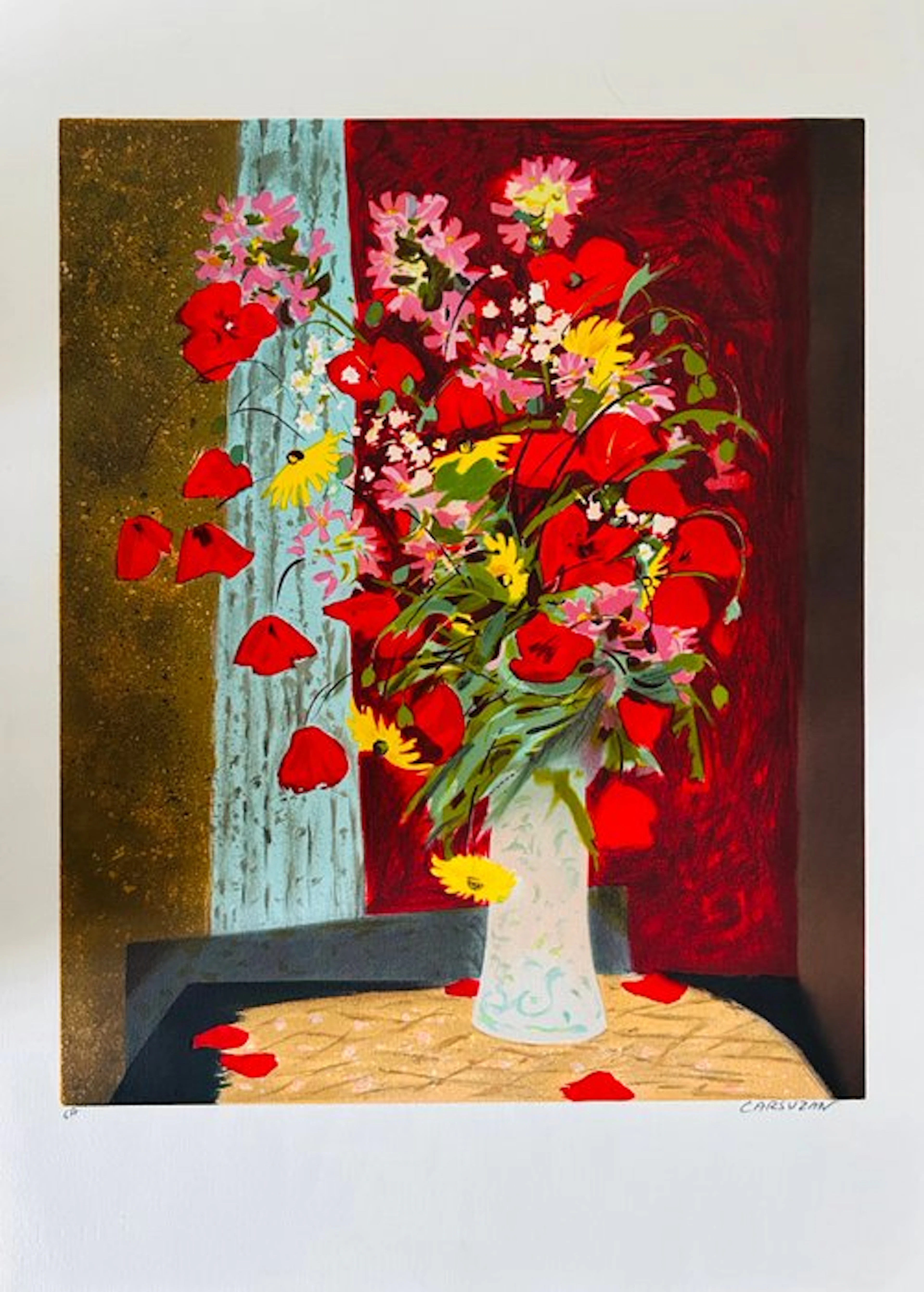 Jean-Claude Carsuzan (1938-2022) - Bouquet - Lithographie originale signée