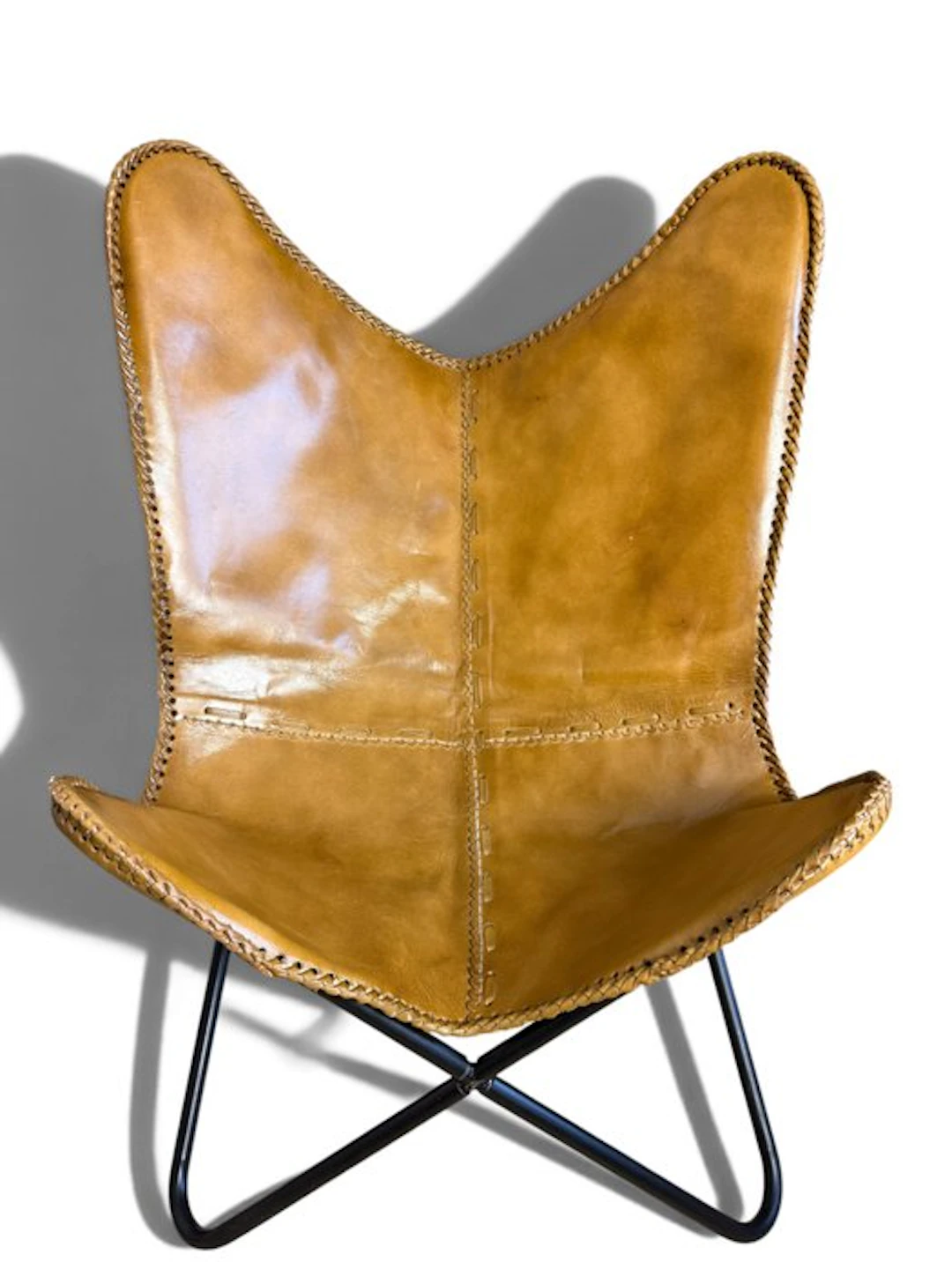Armchair - Leather, Metal - Butterfly chair - butterfly