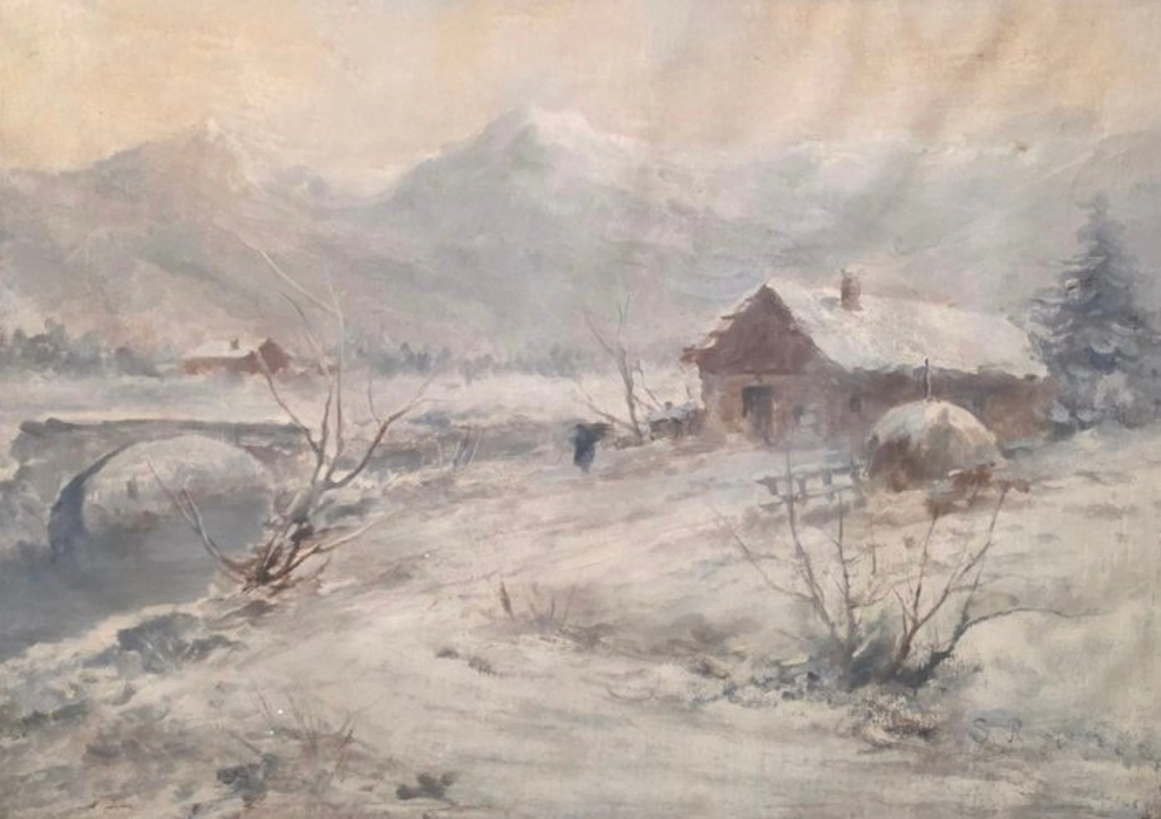 S. Ronzoni (XX) - Paesaggio invernale