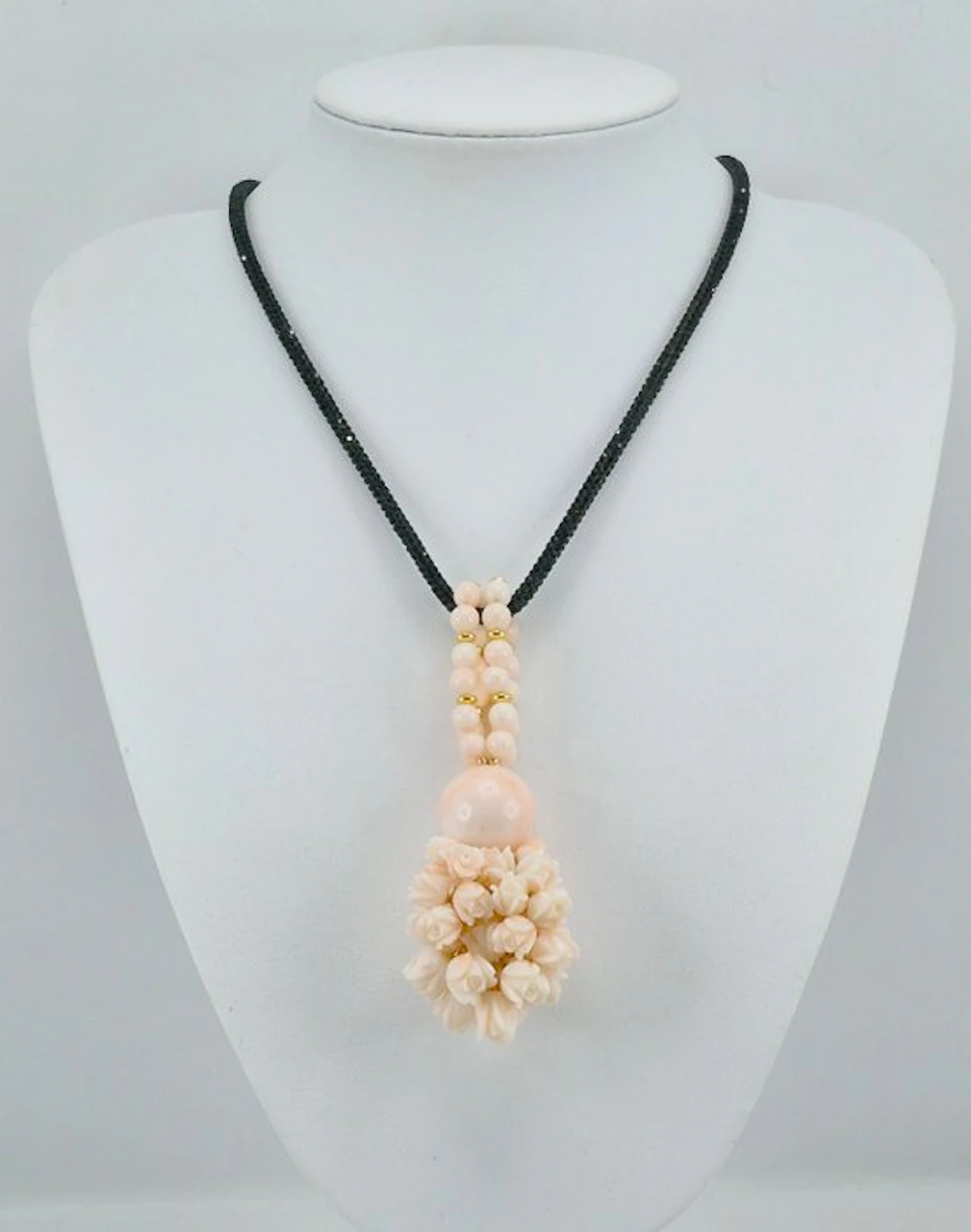 Coral - Silver, Gold-plated - Necklace with pendant - PINK CORAL