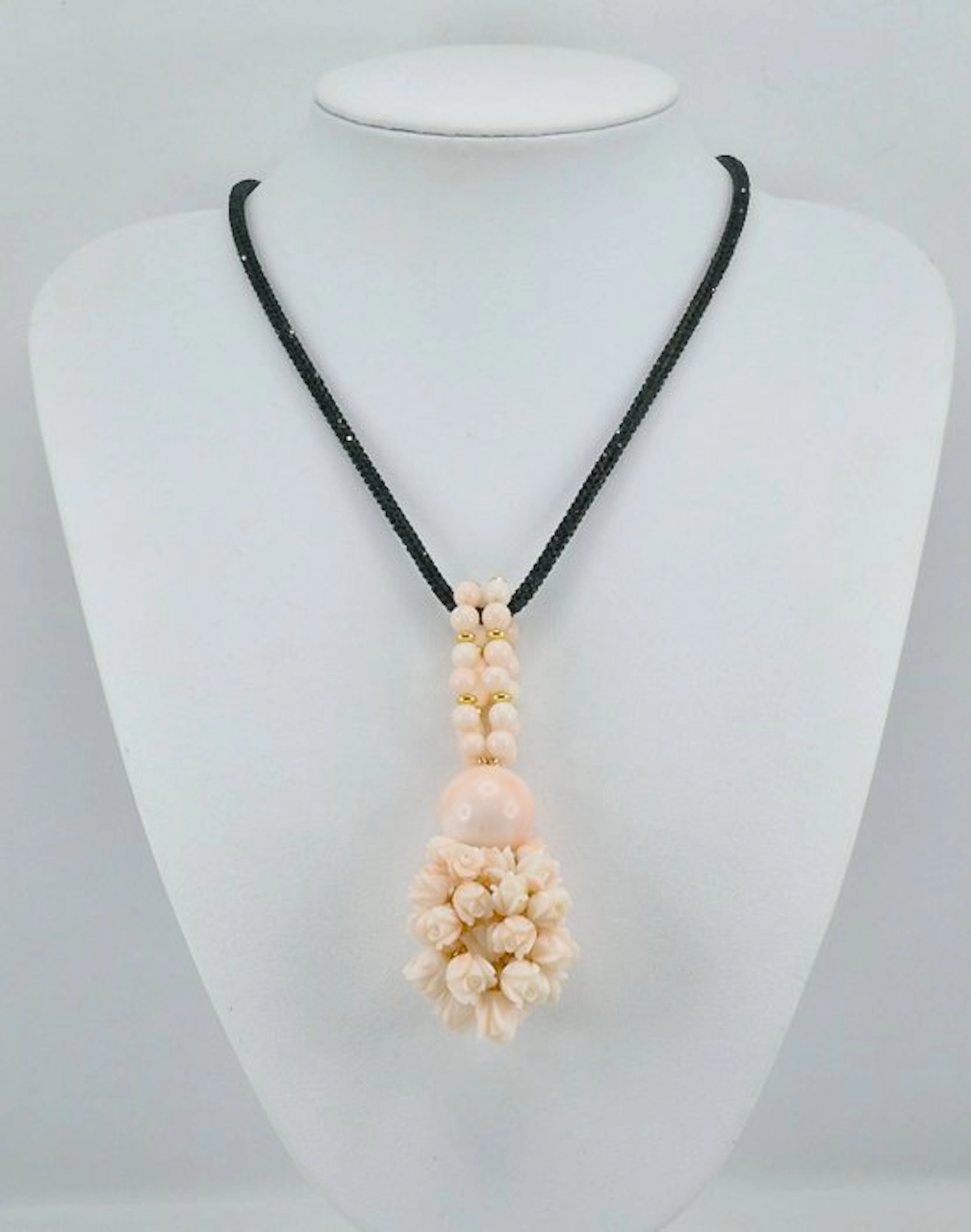 Coral - Silver, Gold-plated - Necklace with pendant - PINK CORAL