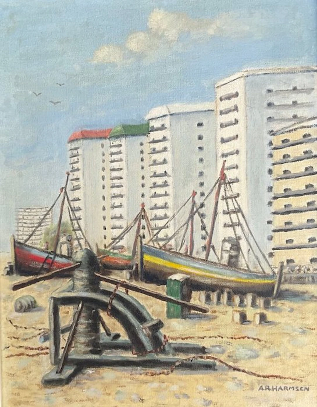 A. R. Harmsen (XX) - Historisch strandgezicht