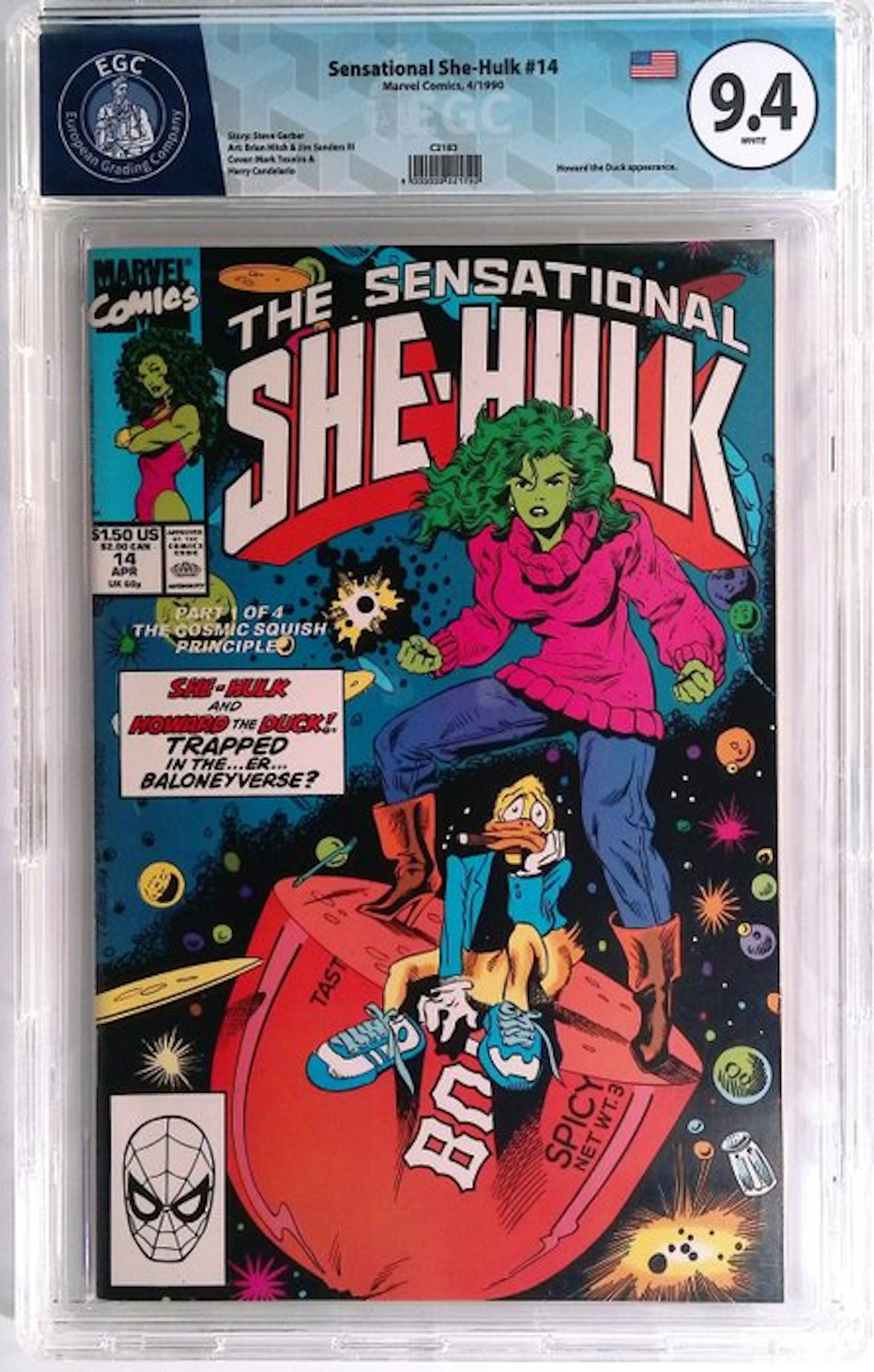 Sensational She-Hulk #14 #14 - EGC 9.8 - 1 Graded comic - First edition - 1990