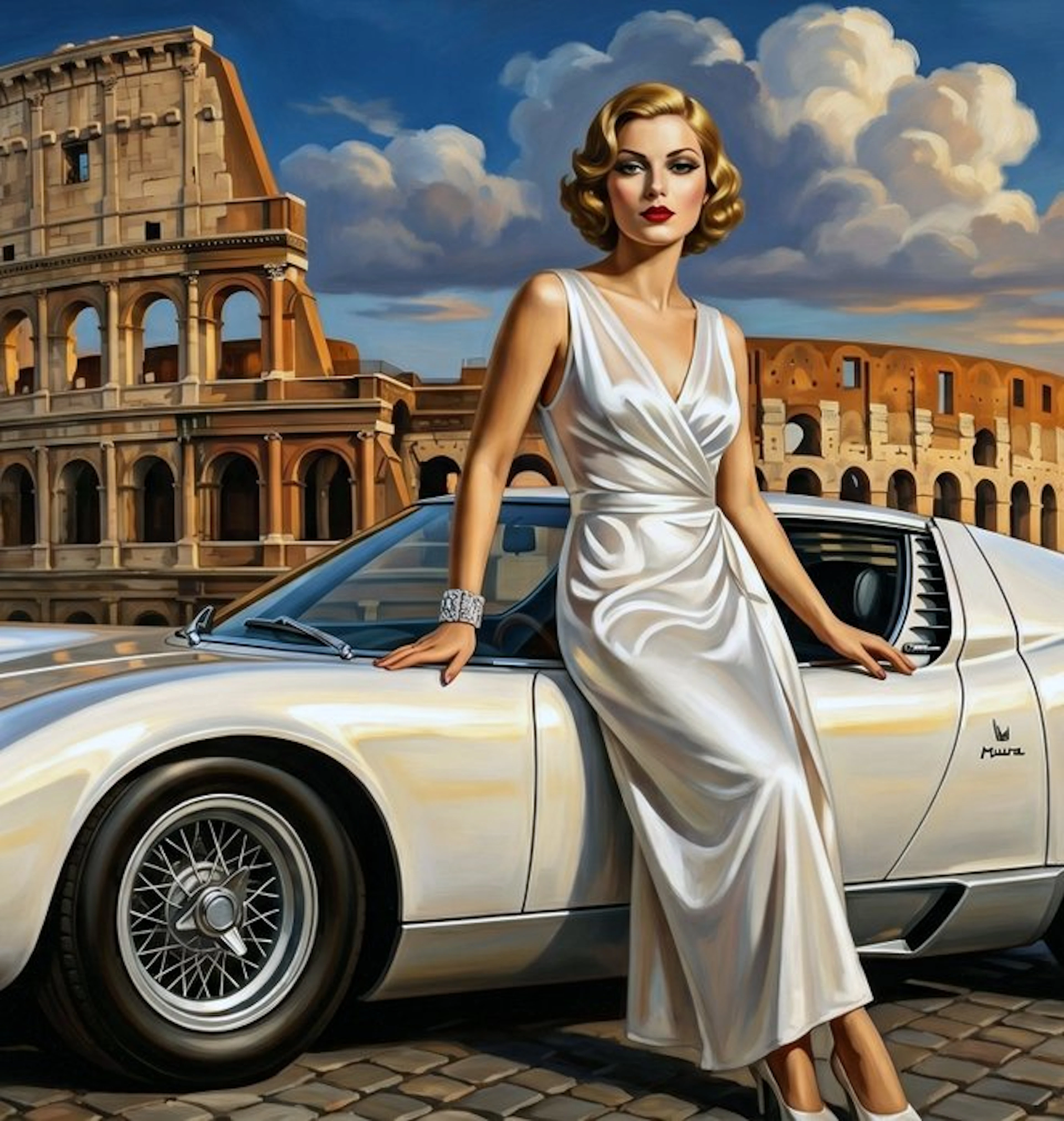 CREATIVE_HUB - Colusseum and great Lamborghini Miura in tour