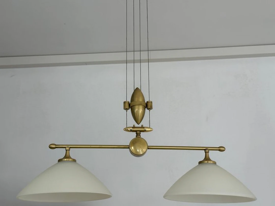 F.L.M. f.lli Mantesso - Hanging lamp - antiqued brass