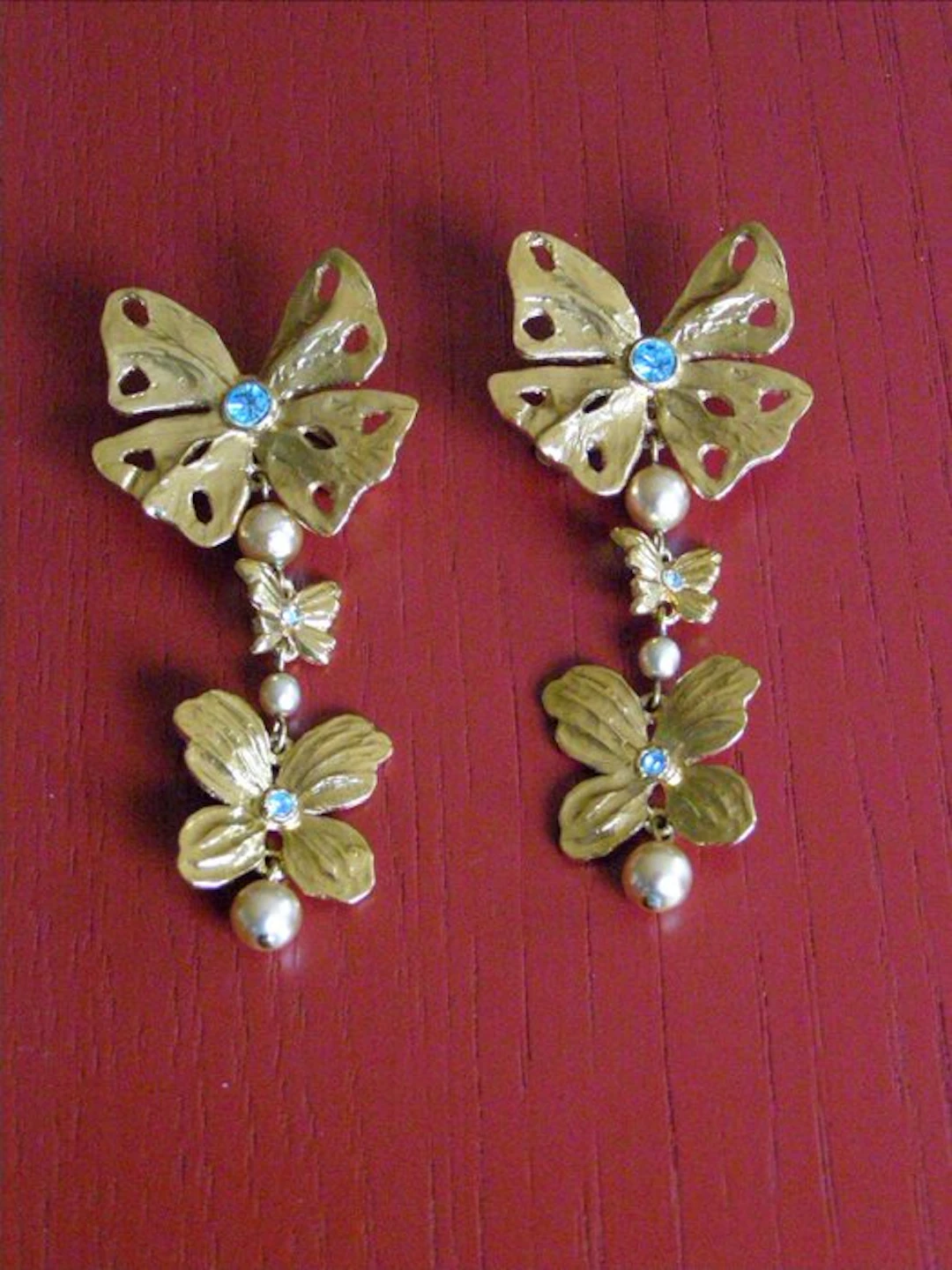 Yves Saint Laurent - Gold-plated - Earrings - Butterfly Drop Earrings