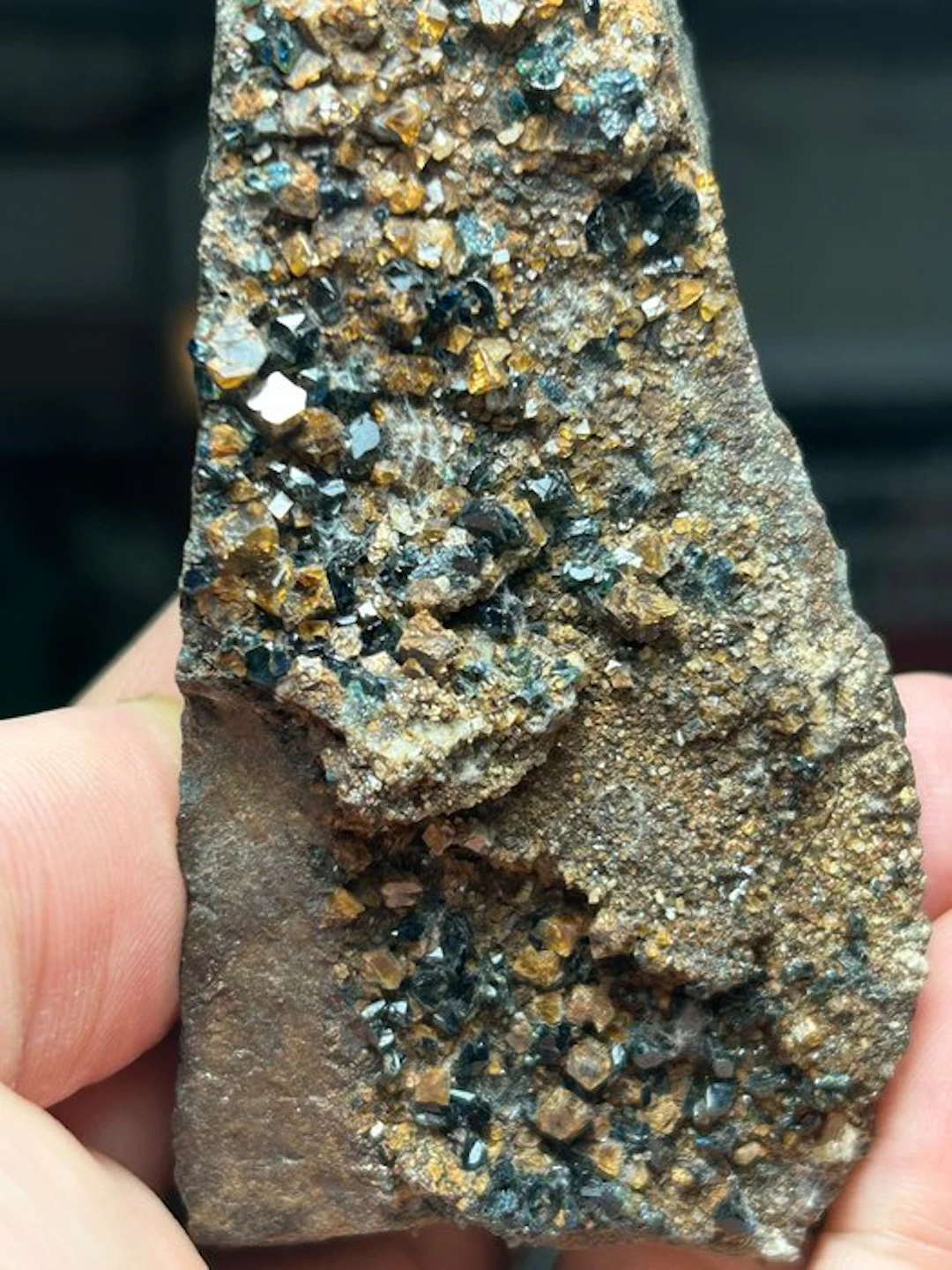 Lazulite Crystals on matrix - Height: 9 cm - Width: 5 cm- 221 g