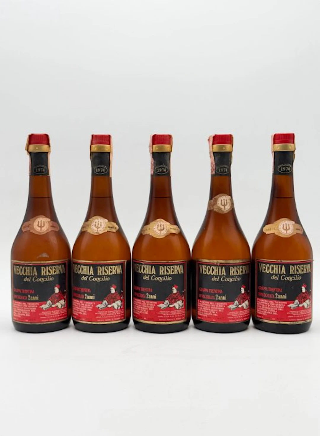 Lagariavini 1974 - Grappa Trentina Invecchiata - b. 1970s - 75cl - 5 bottles