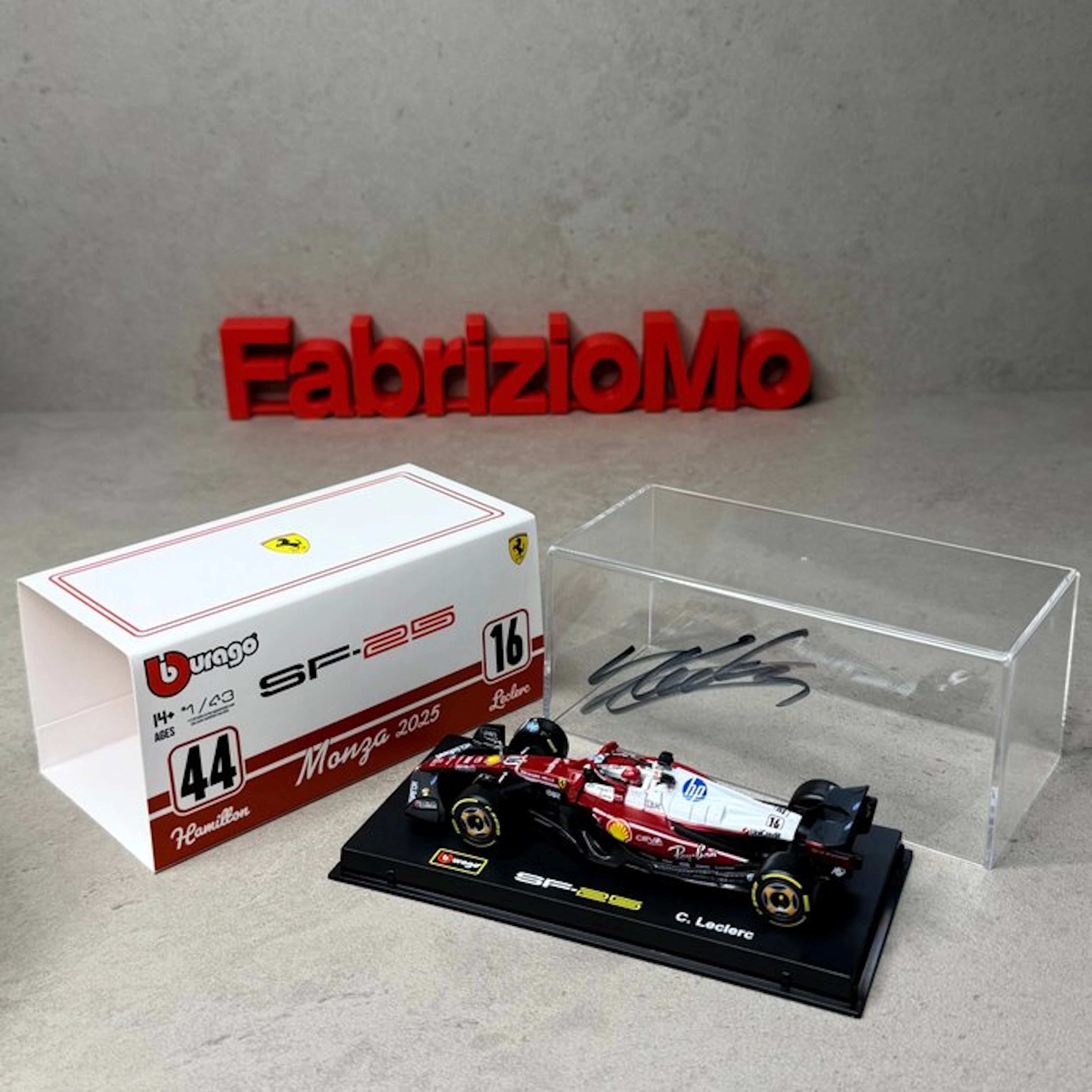 Ferrari - Monza GP - Charles Leclerc - 2025 - Scale 1:43 model car