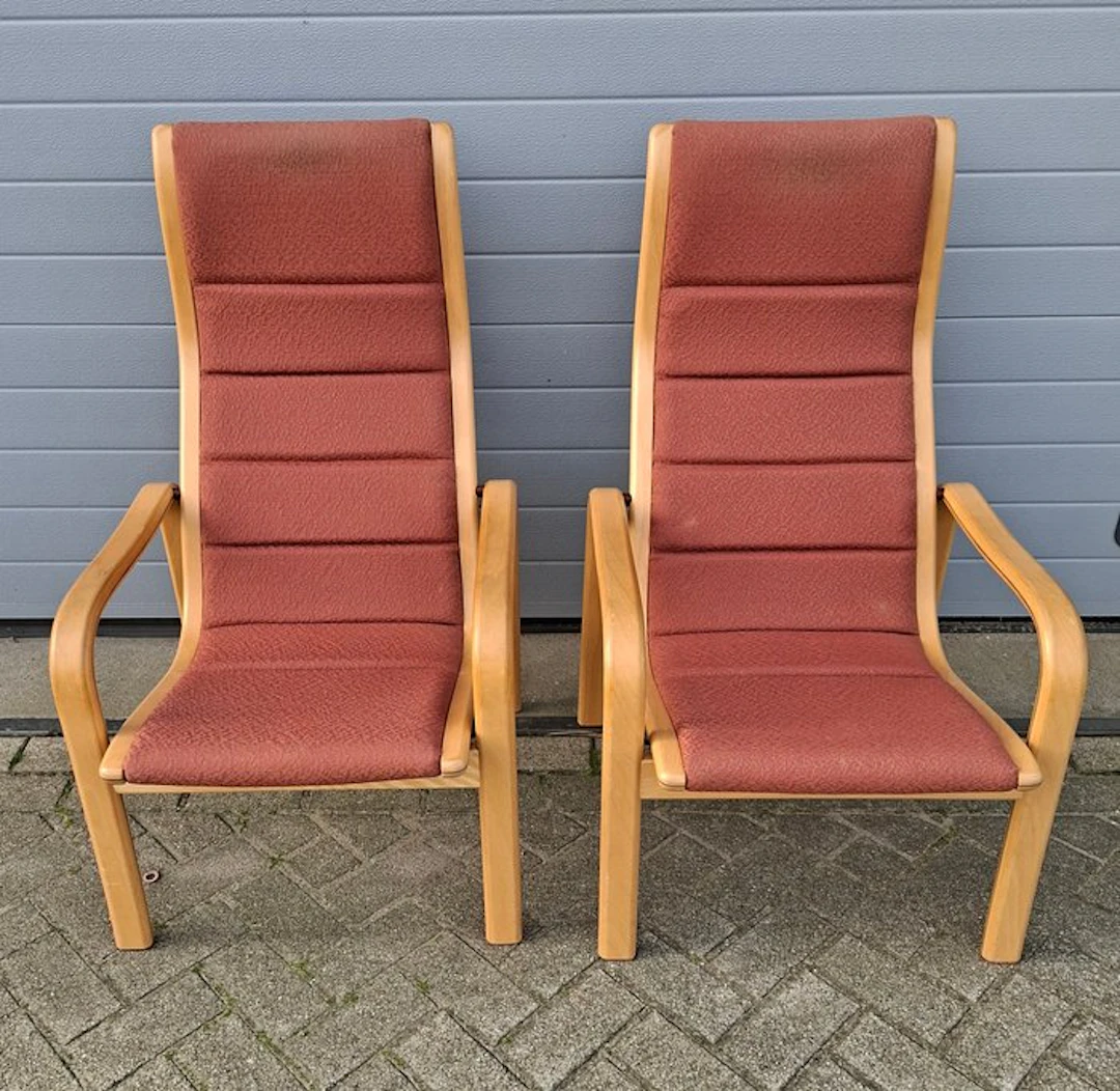 Swedese - Yngve Ekström - Chair (2) - Lamello - Beeches and dust - Beeches