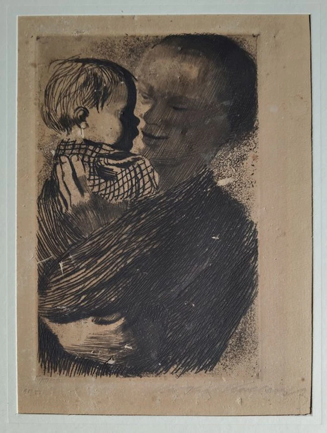 Käthe Kollwitz (1867–1945) - Mutter mit Kind auf dem Arm