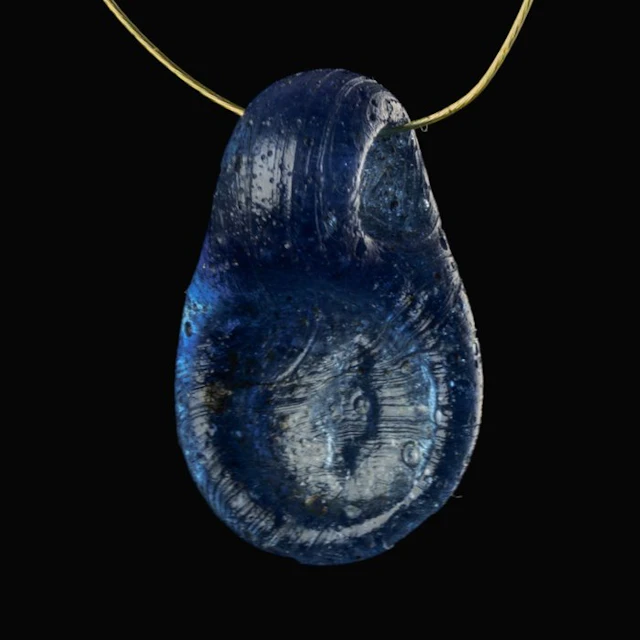 Ancient Roman Glass Amulet Pendant with Deity (No reserve price)