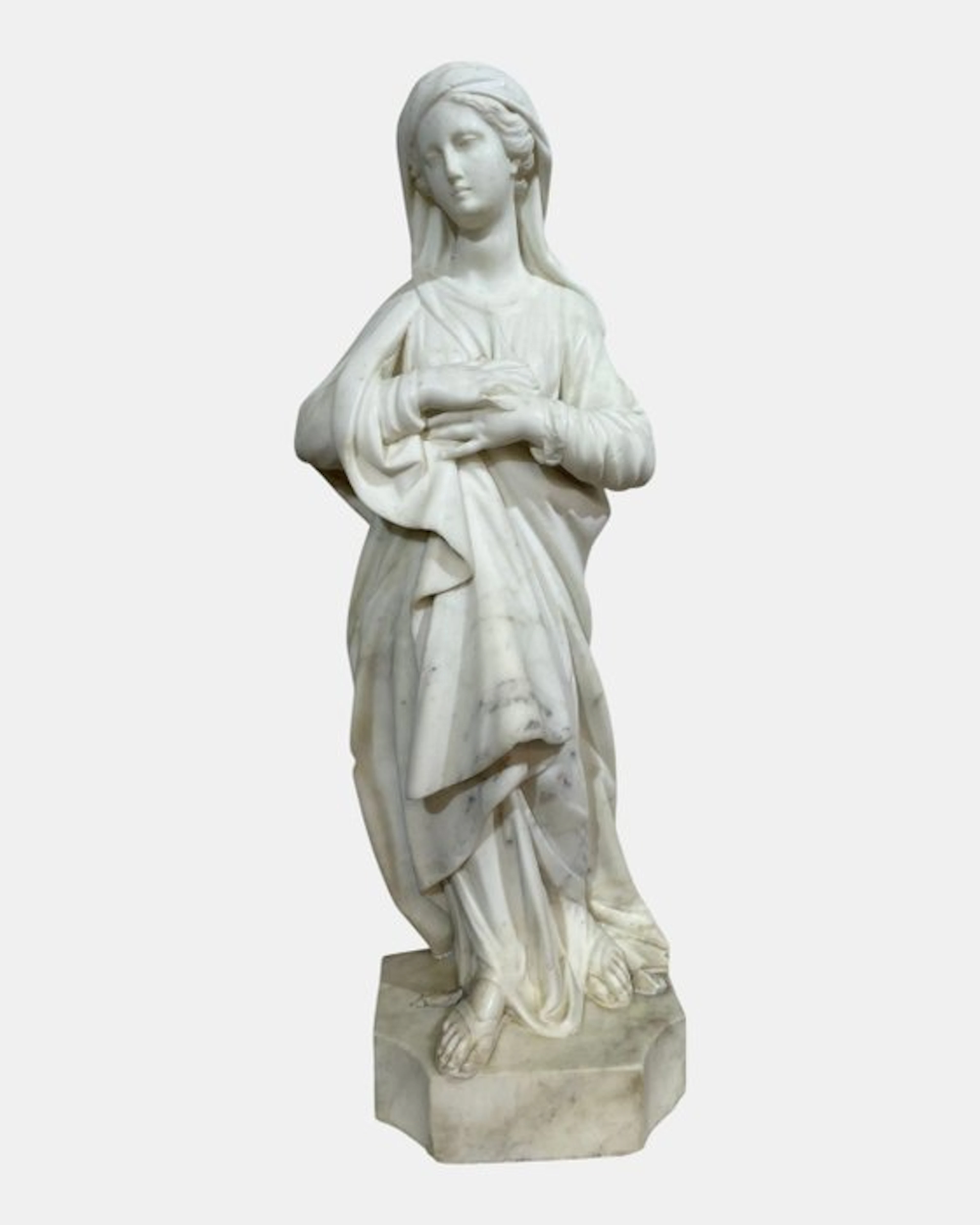Genova XVIII secolo - Sculpture, Immacolata Concezione - 90 cm - Carrara marble