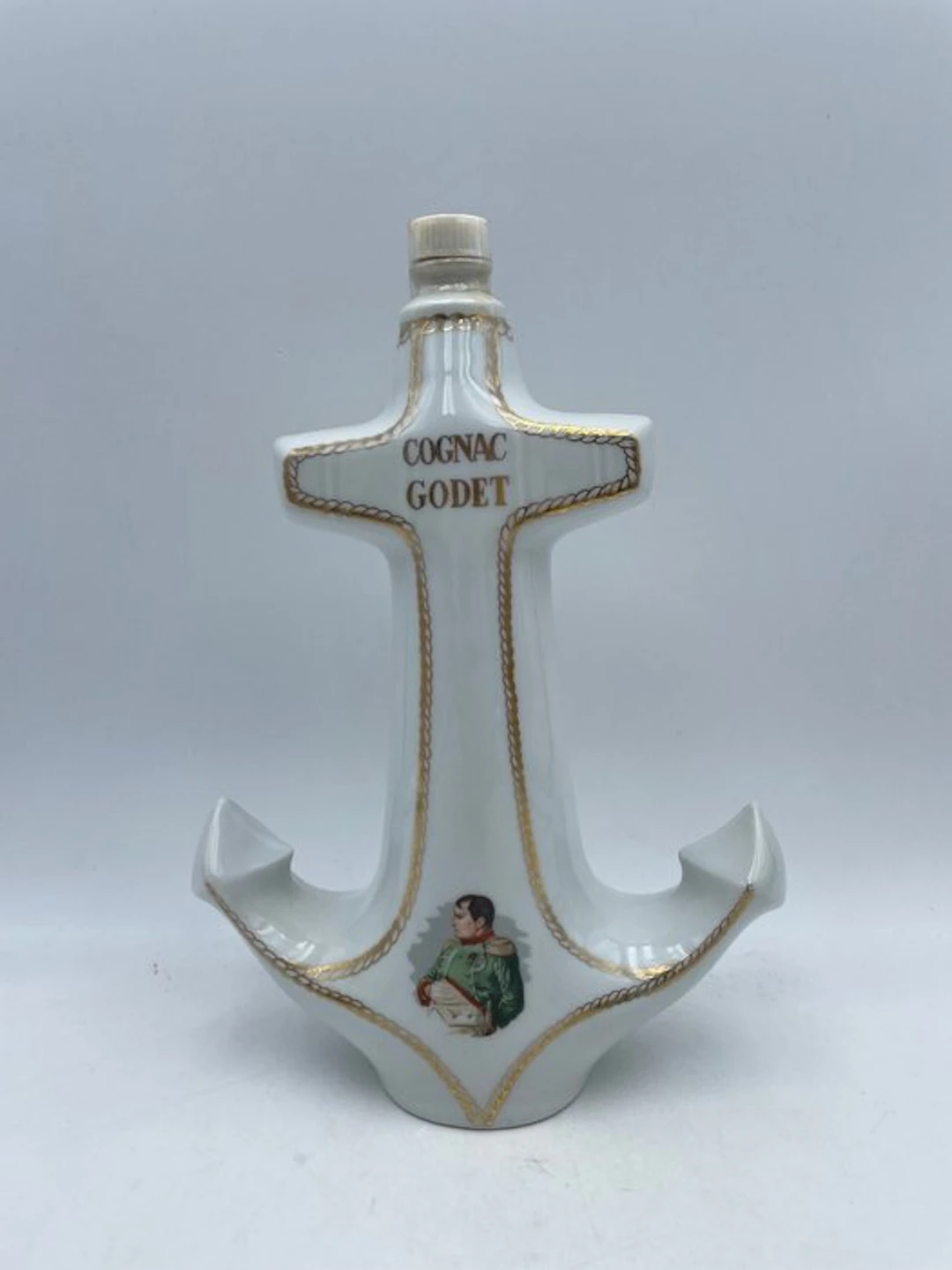 Godet - Cognac Anchor Limoges Porcelain Decanter - b. 1980s - 70cl