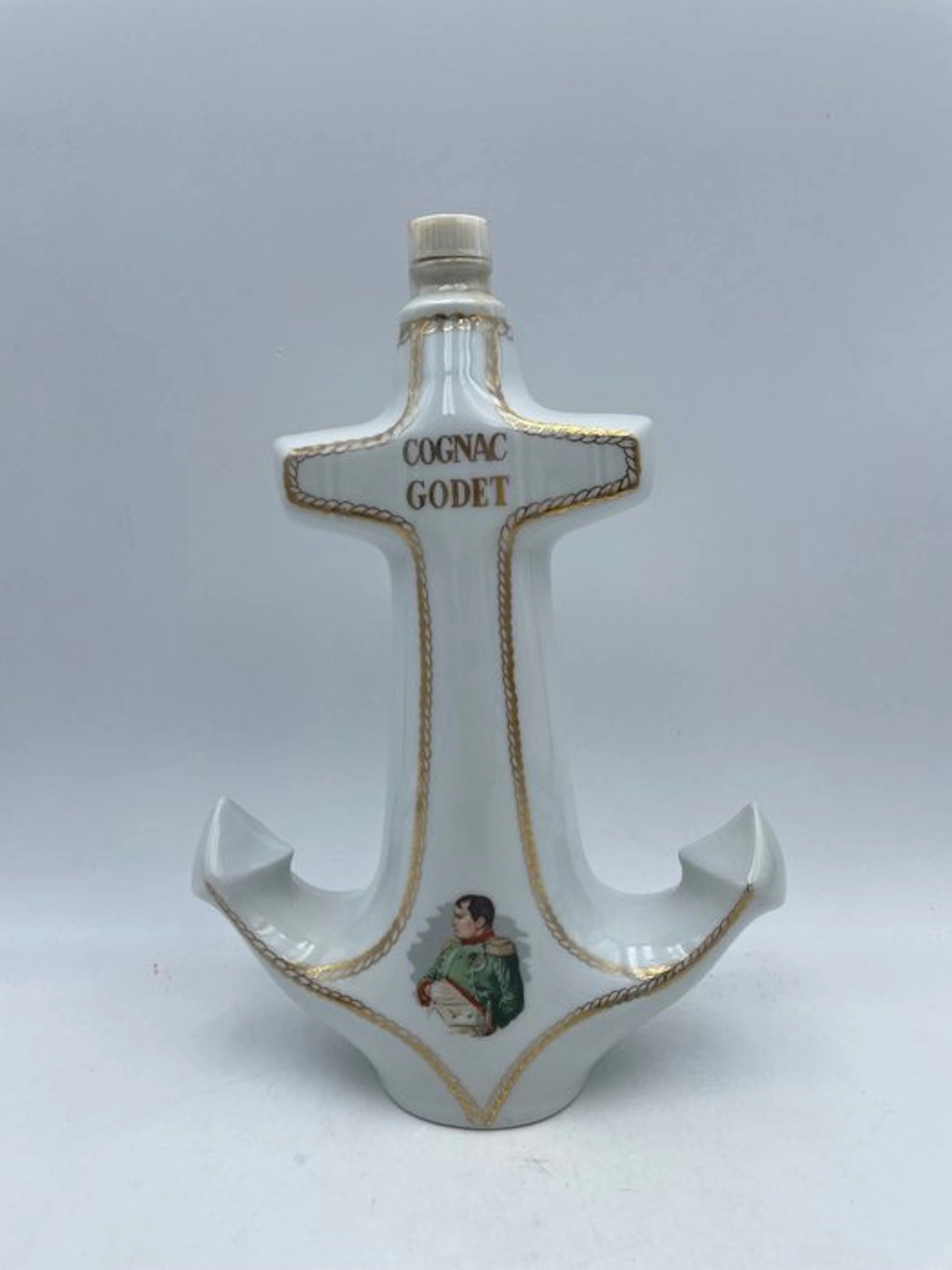 Godet - Cognac Anchor Limoges Porcelain Decanter - b. 1980s - 70cl