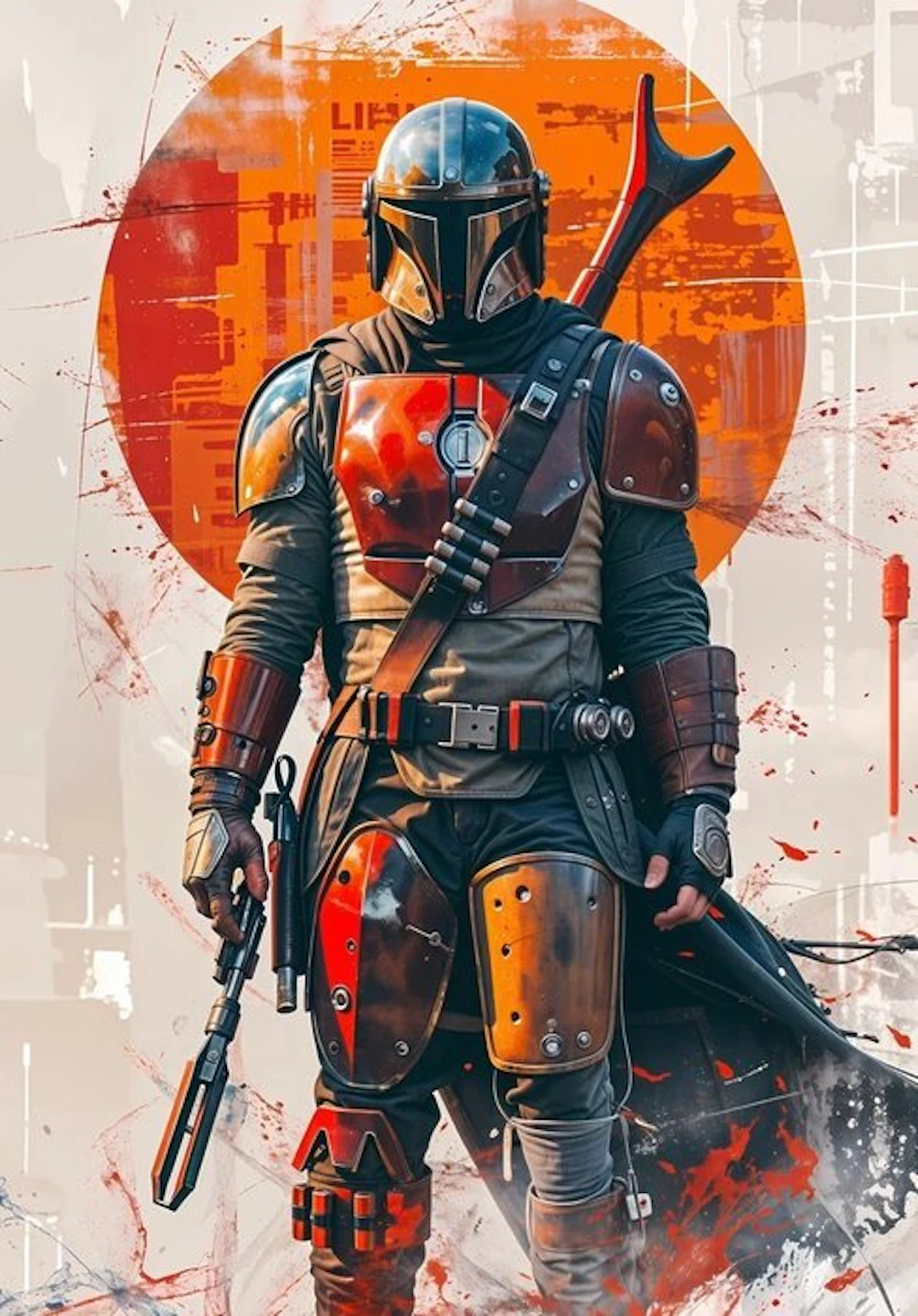 I_KONIQ - the red sun sunrise mandalorian