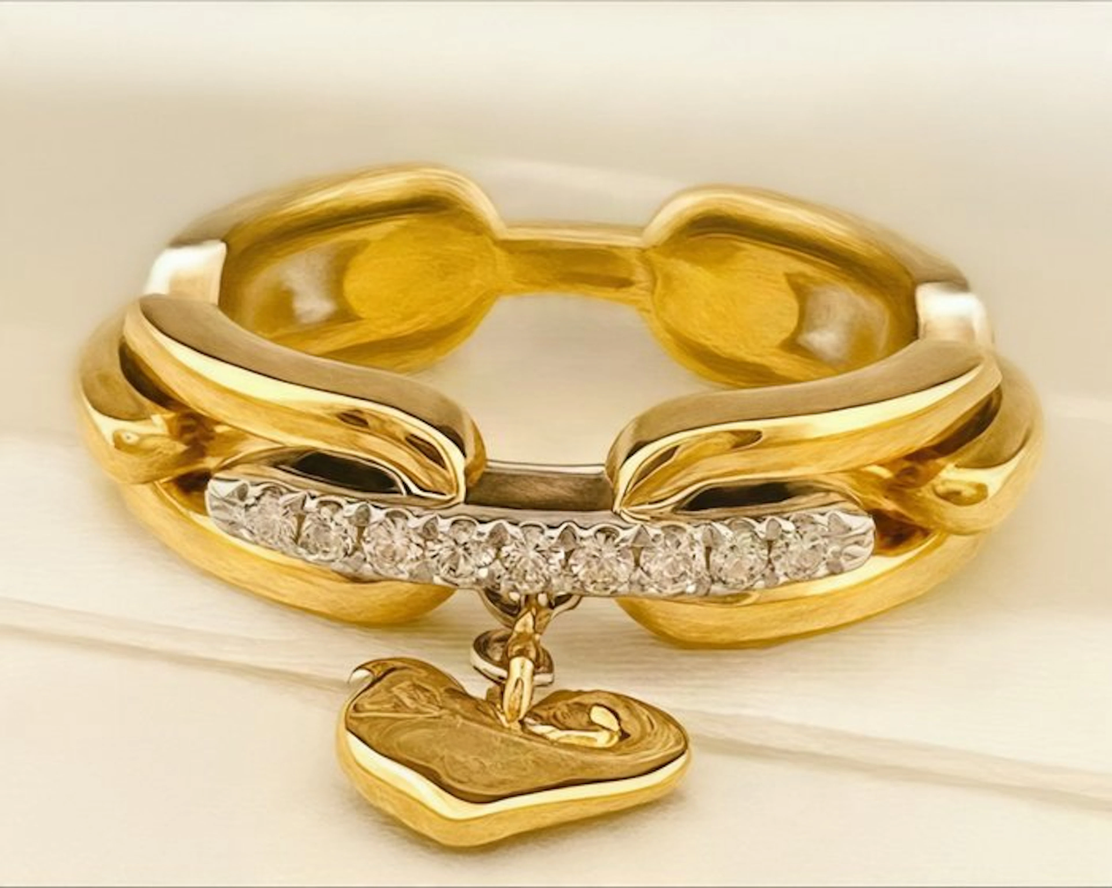 Chantecler - Ring - I SEGRETI - 18 kt. Yellow gold, White gold Diamond