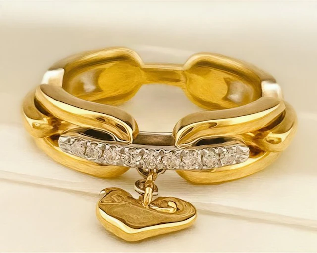 Chantecler - Ring - I SEGRETI - 18 kt. Yellow gold, White gold Diamond