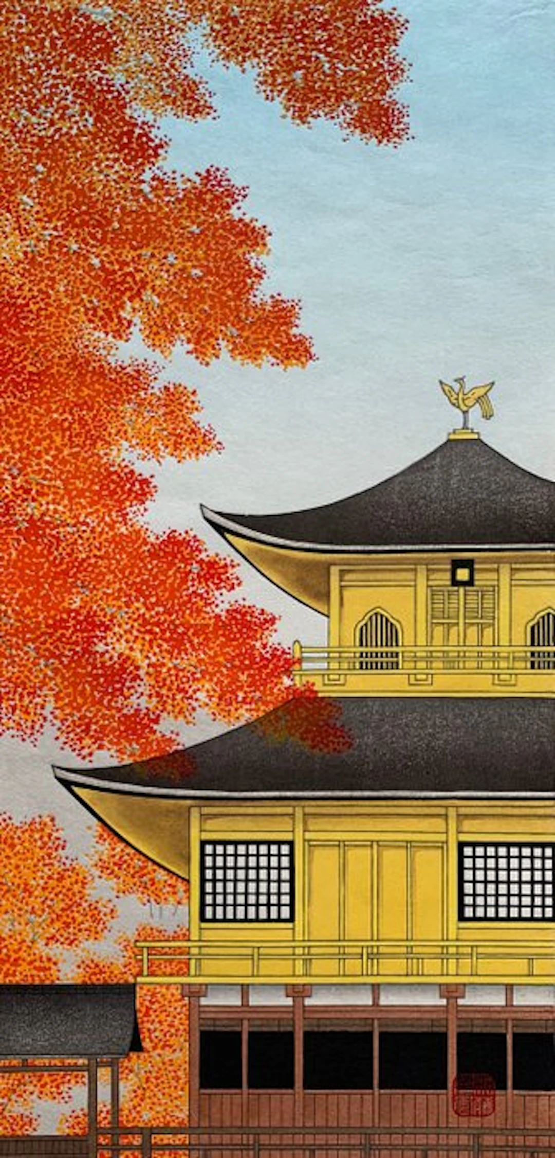 Autumn at Kinkaku-ji Temple, Kyoto in autumn - Teruhide Kato (1936-2015)