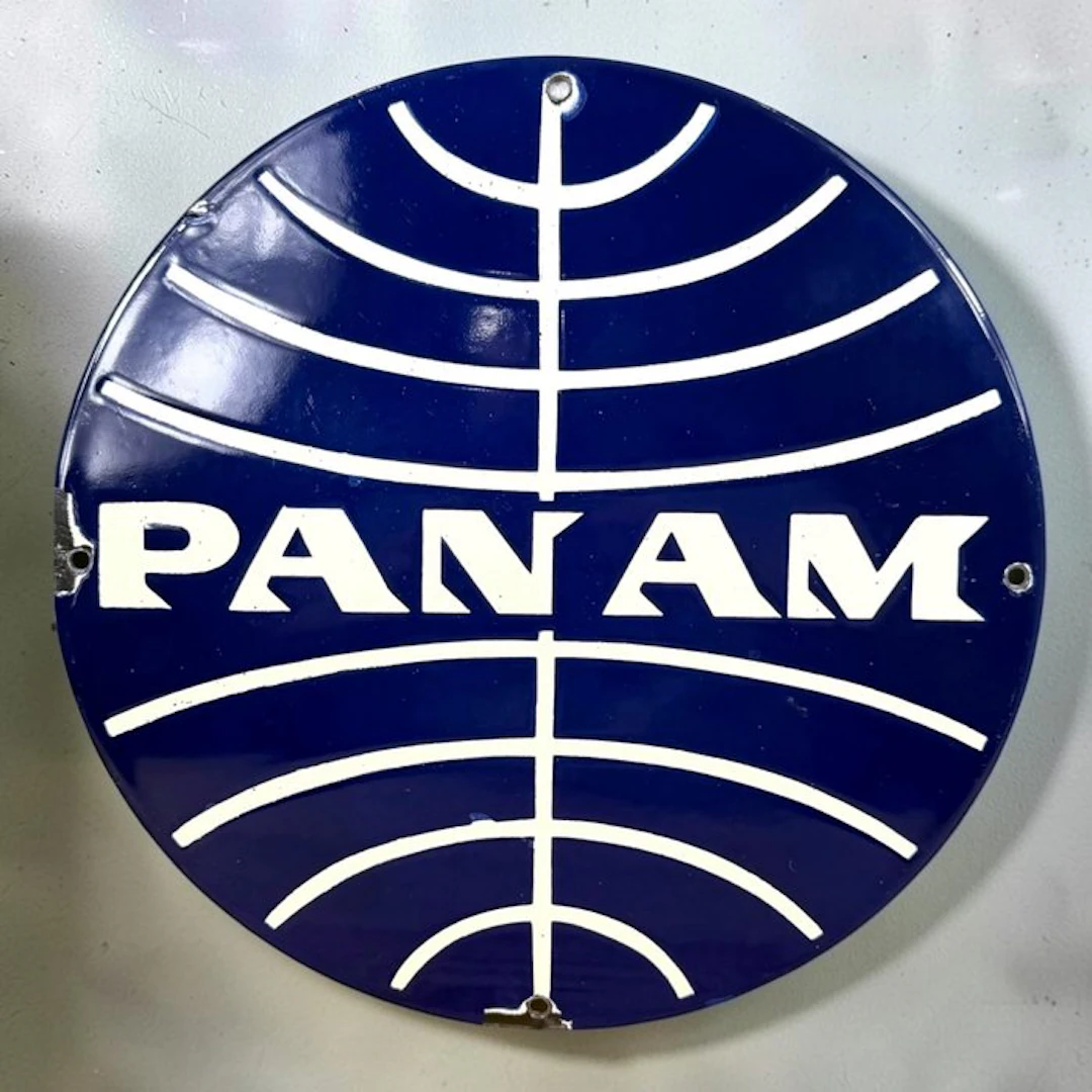 Enamel plate - Pan Am - Enamel