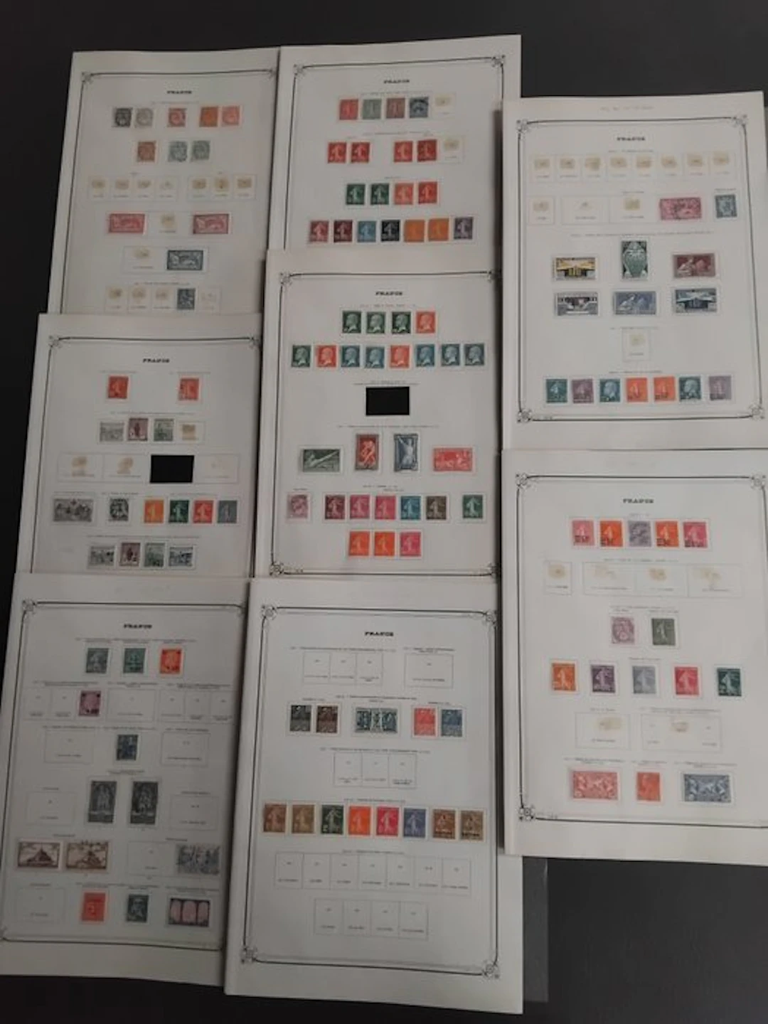 France 1900/1932 - Semi-modern stamp collection on Yvert sheets No