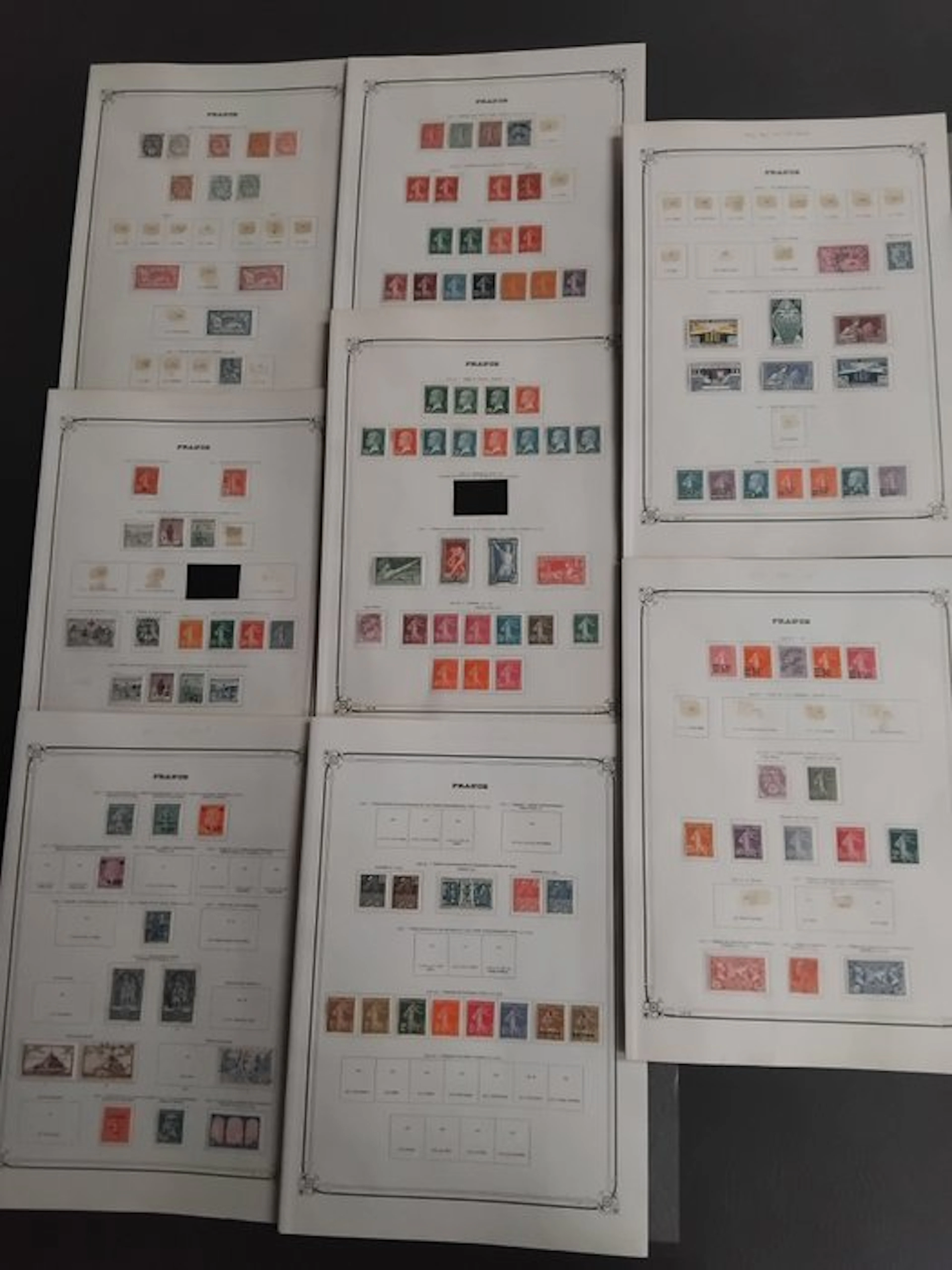 France 1900/1932 - Semi-modern stamp collection on Yvert sheets No