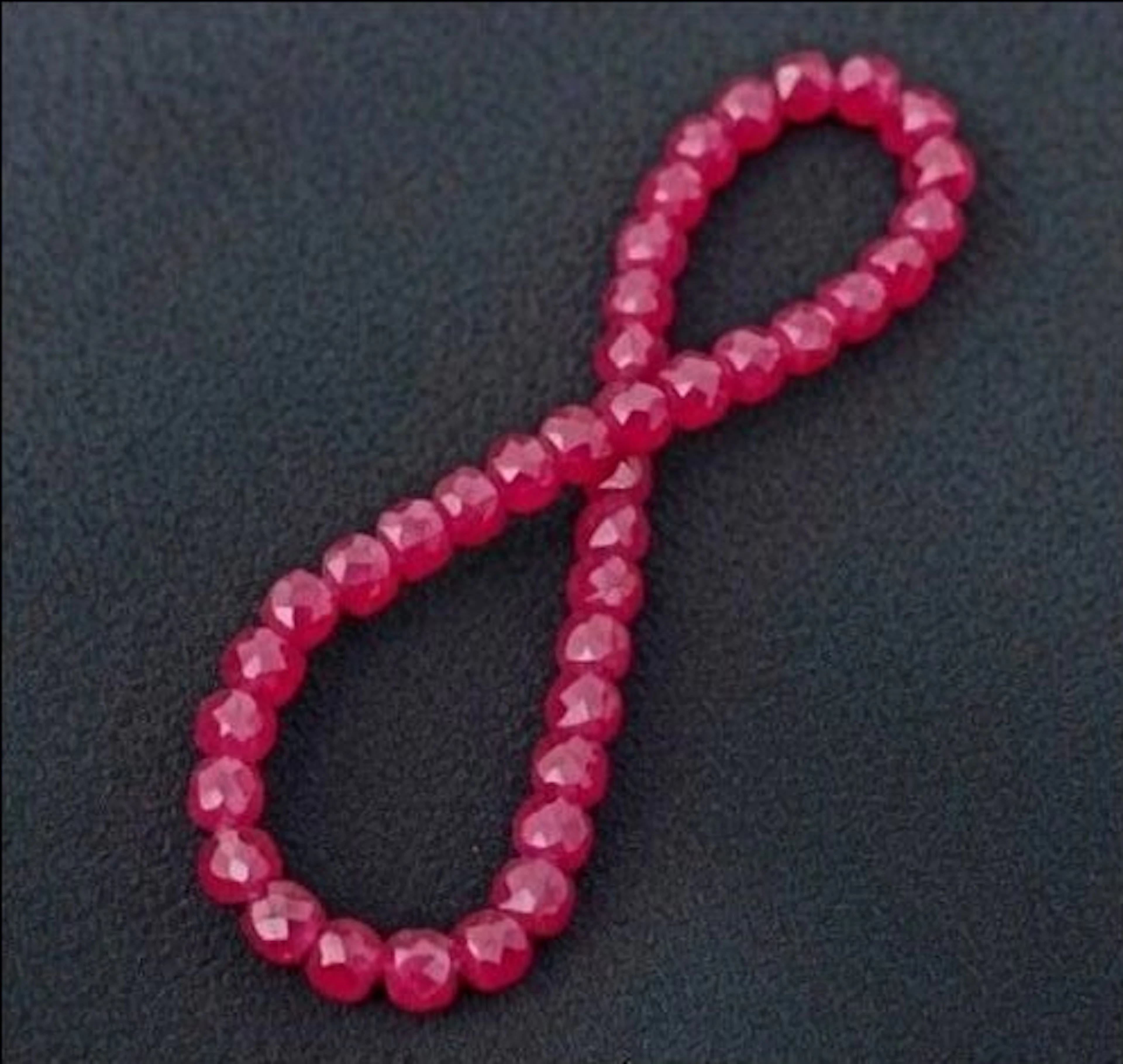 Deep red ruby corundum