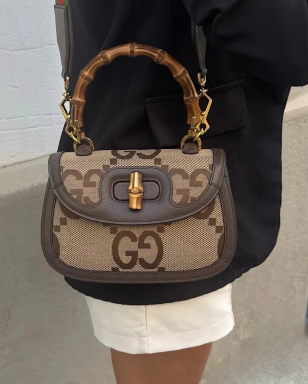 Gucci - Bamboo 1947 Canvas Jumbo GG - Bag