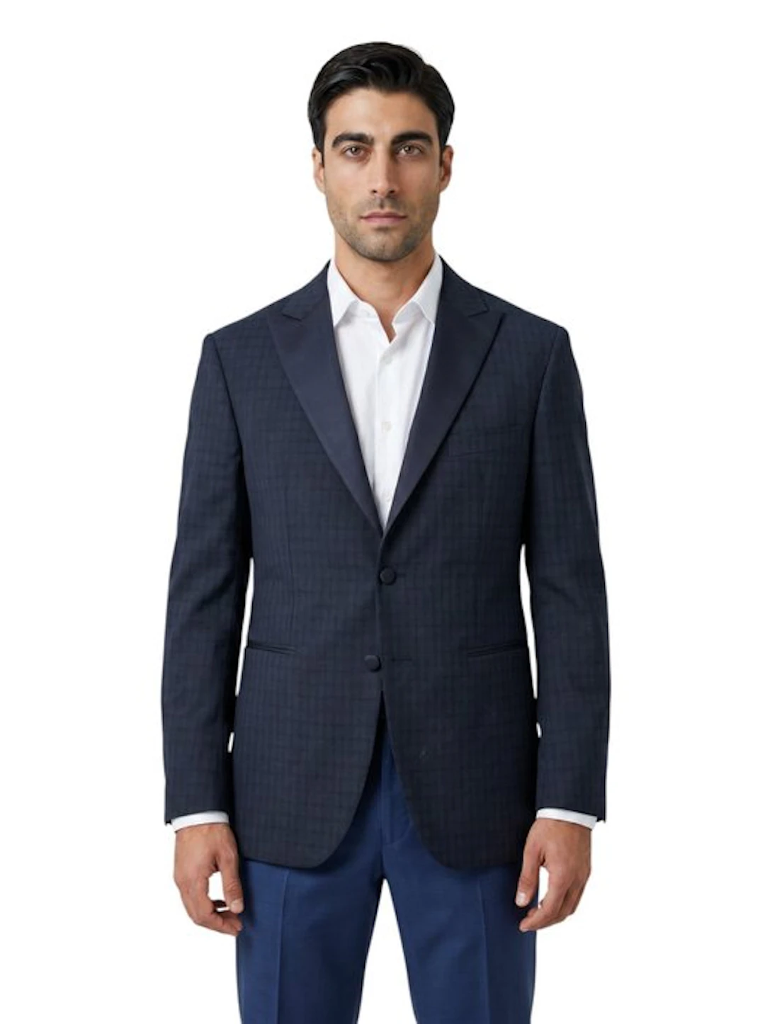SANTANIELLO SALERNO - 50 IT - Blazer Smoking Checks Blue...