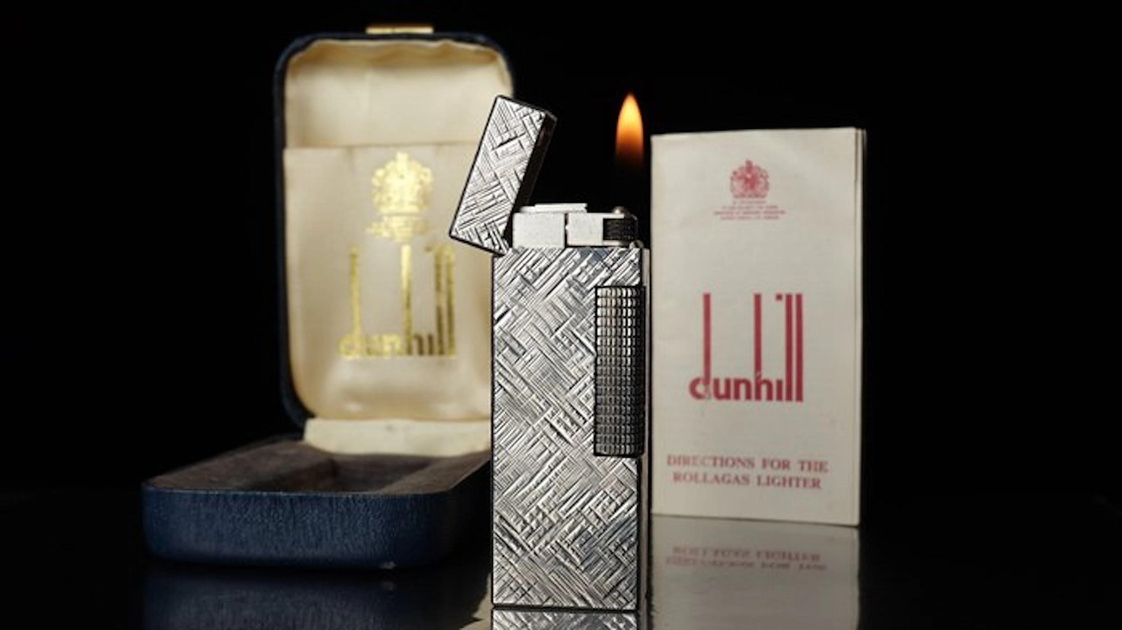 Dunhill - Florentine Pattern Rollagas Lighter - Lighter - Silver plated
