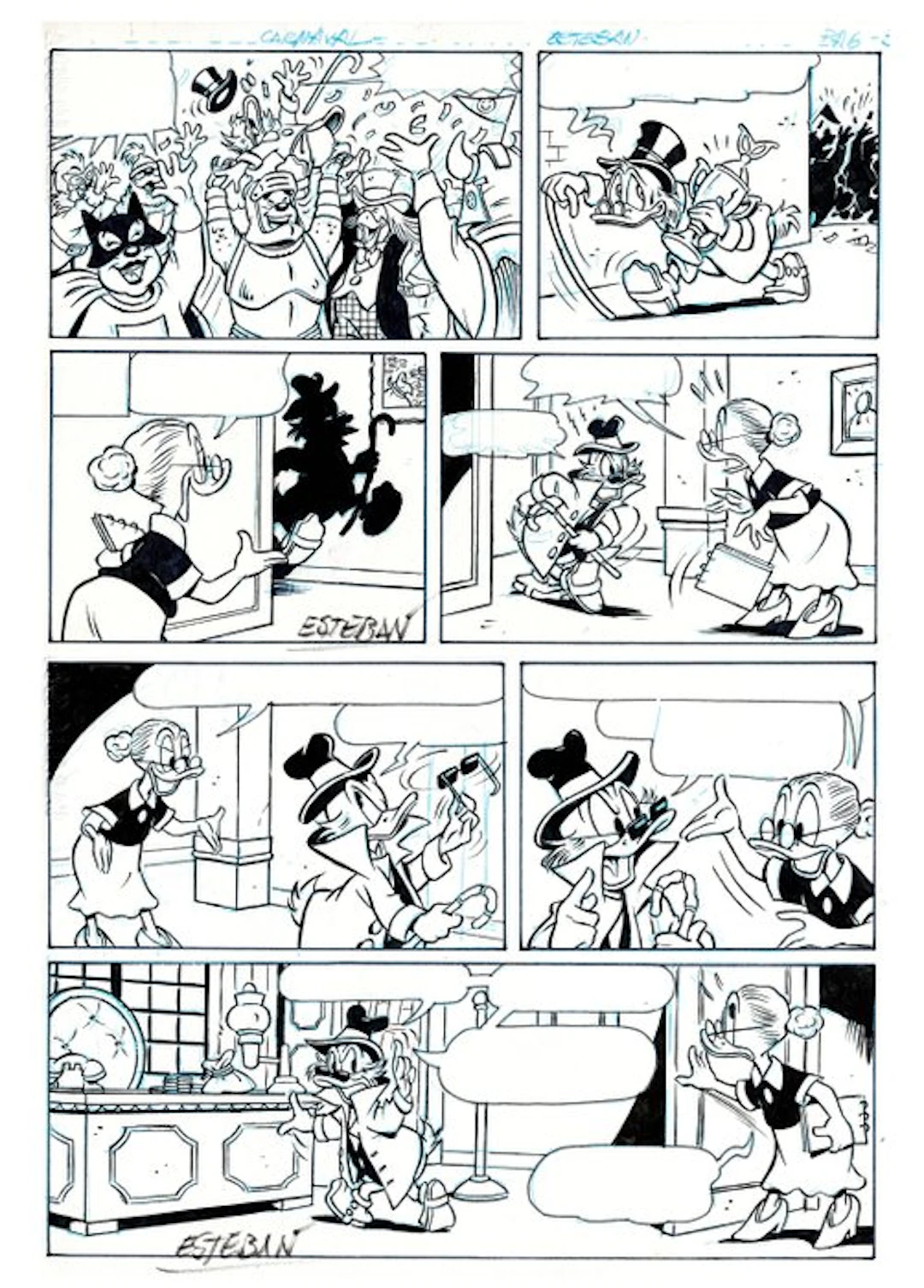Esteban - 1 Original page - Tío Gilito - Carnaval Scrooge - 2021