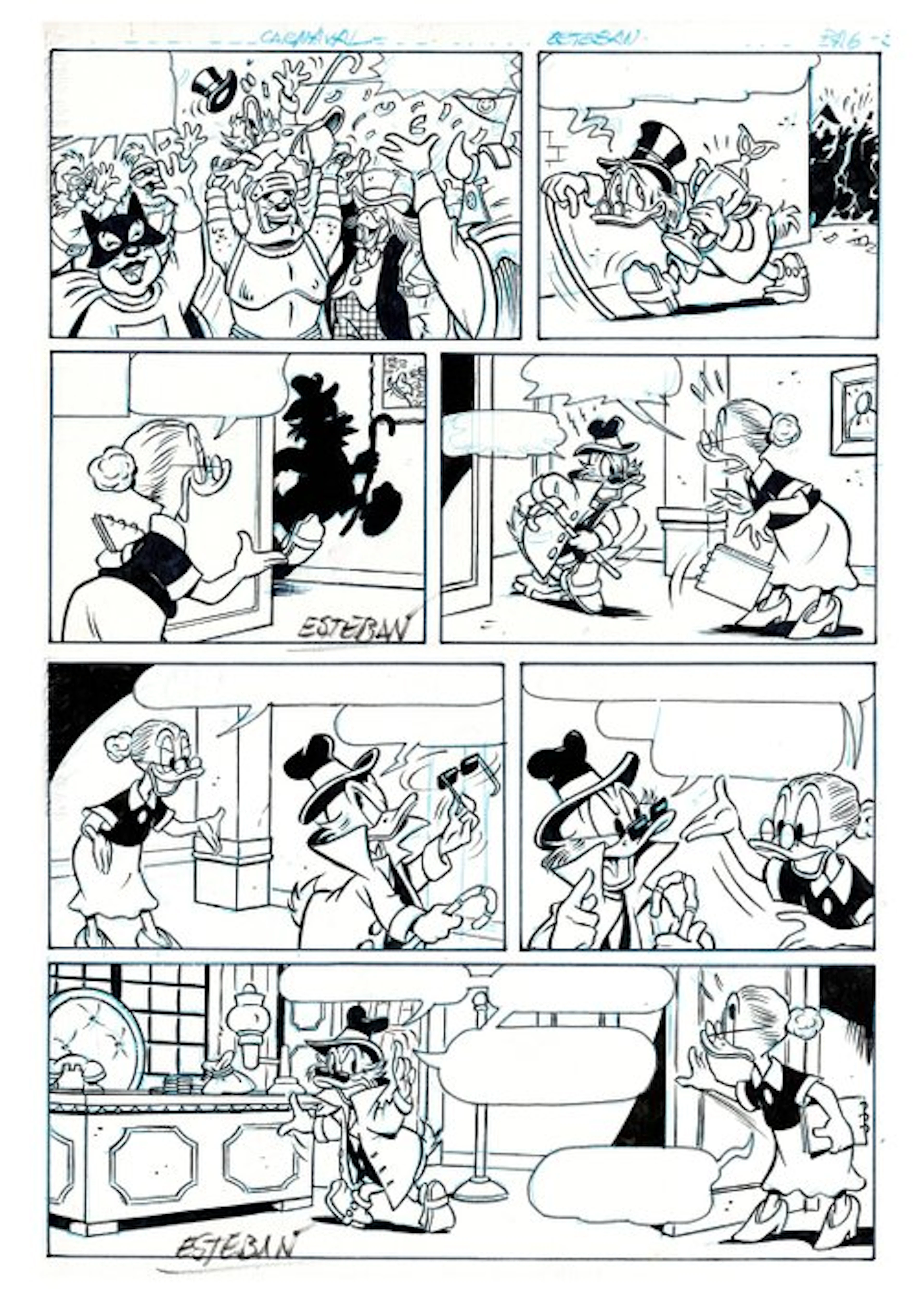 Esteban - 1 Original page - Tío Gilito - Carnaval Scrooge - 2021