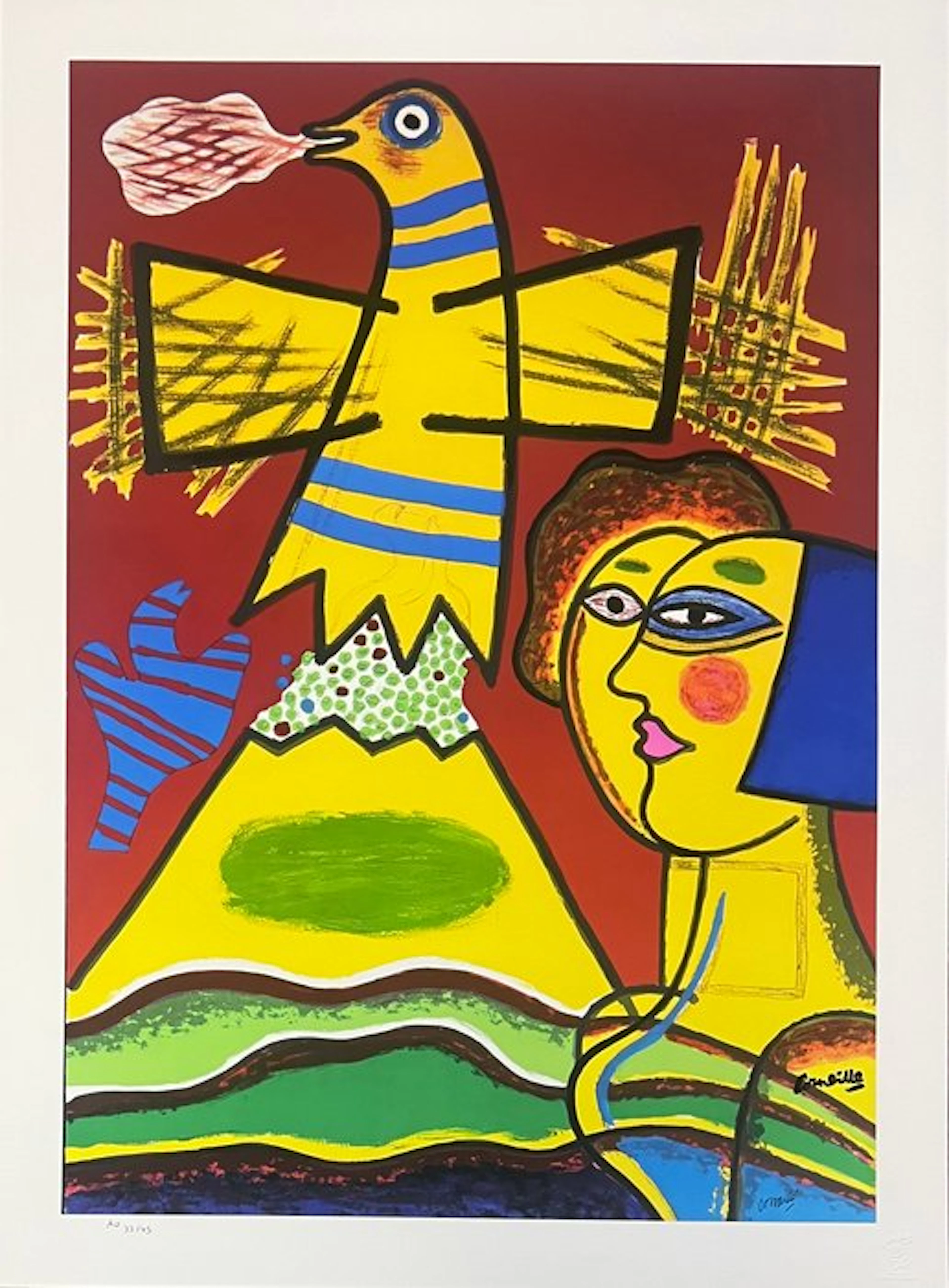 Corneille (1922-2010) - Le grand oiseau du Mont Fuji