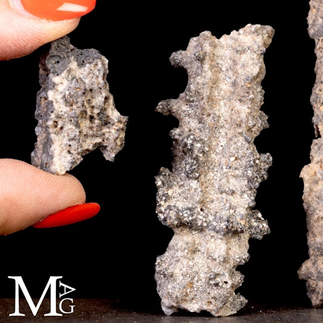 Fulgurite – Three Fragments of Vitrified Lightning...