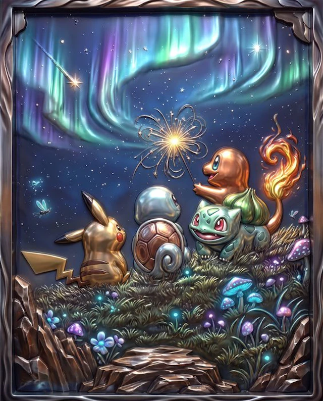 AT9 - "Starter x Pikachu: Metallic Aurora"