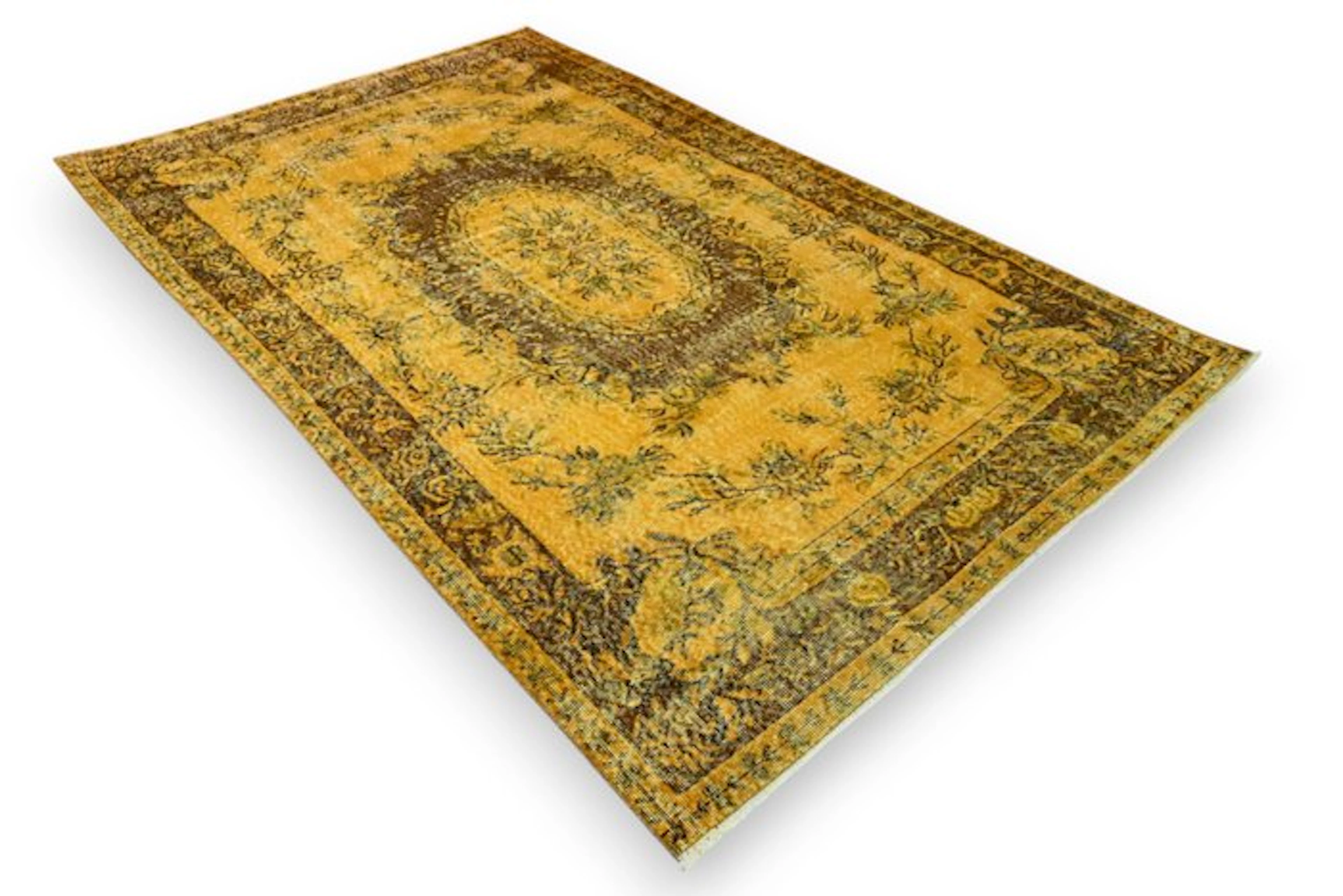 Yellow vintage - Rug - 265 cm - 165 cm - √ handmade √ certificate