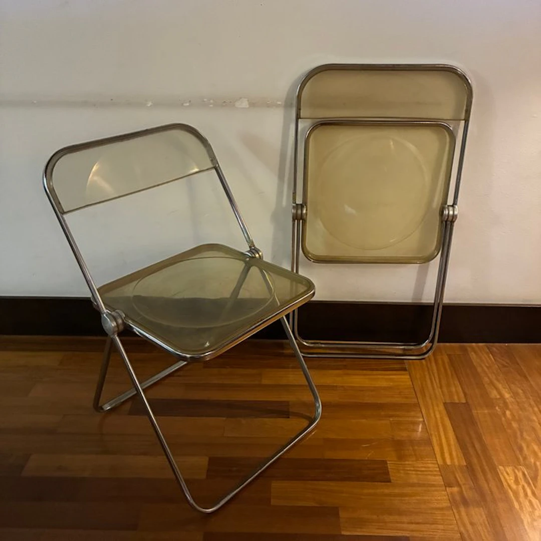 Anonima Castelli - Giancarlo Piretti - Chair (2) - Plia chair - Steel, Plastic