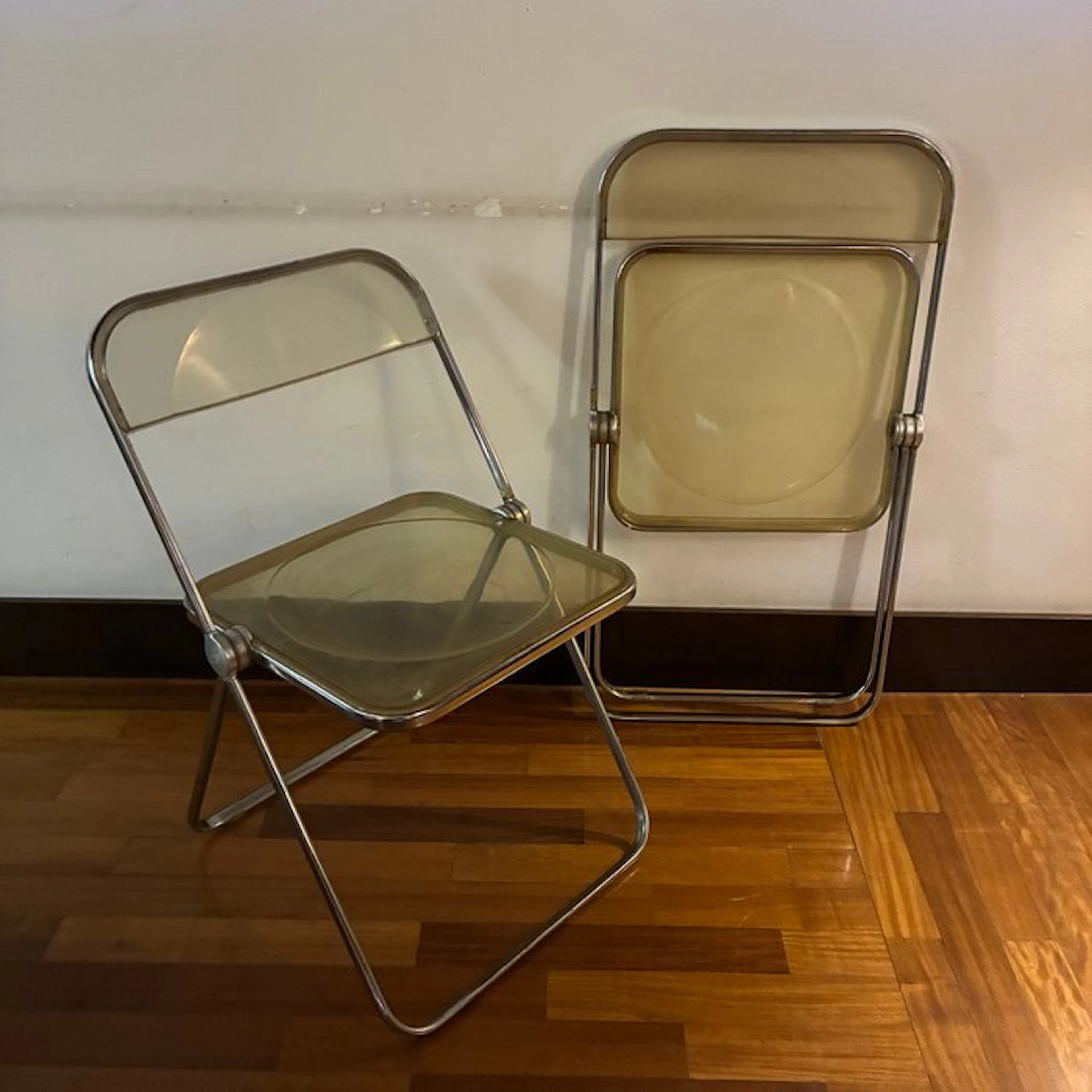 Anonima Castelli - Giancarlo Piretti - Chair (2) - Plia chair - Steel, Plastic