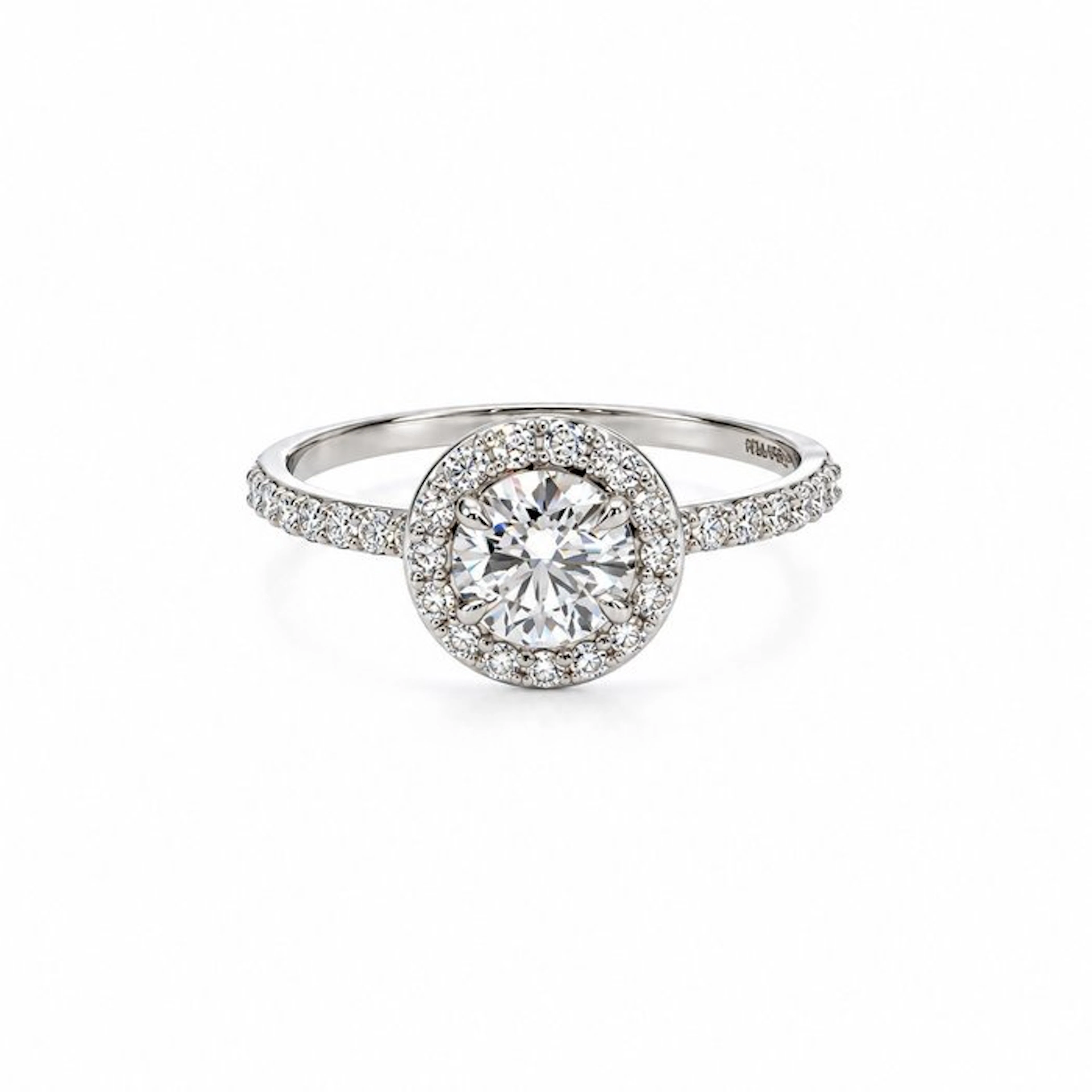 No reserve price - Ring - 14 kt. White gold - 1.09ct. tw. Diamond (Lab-grown)