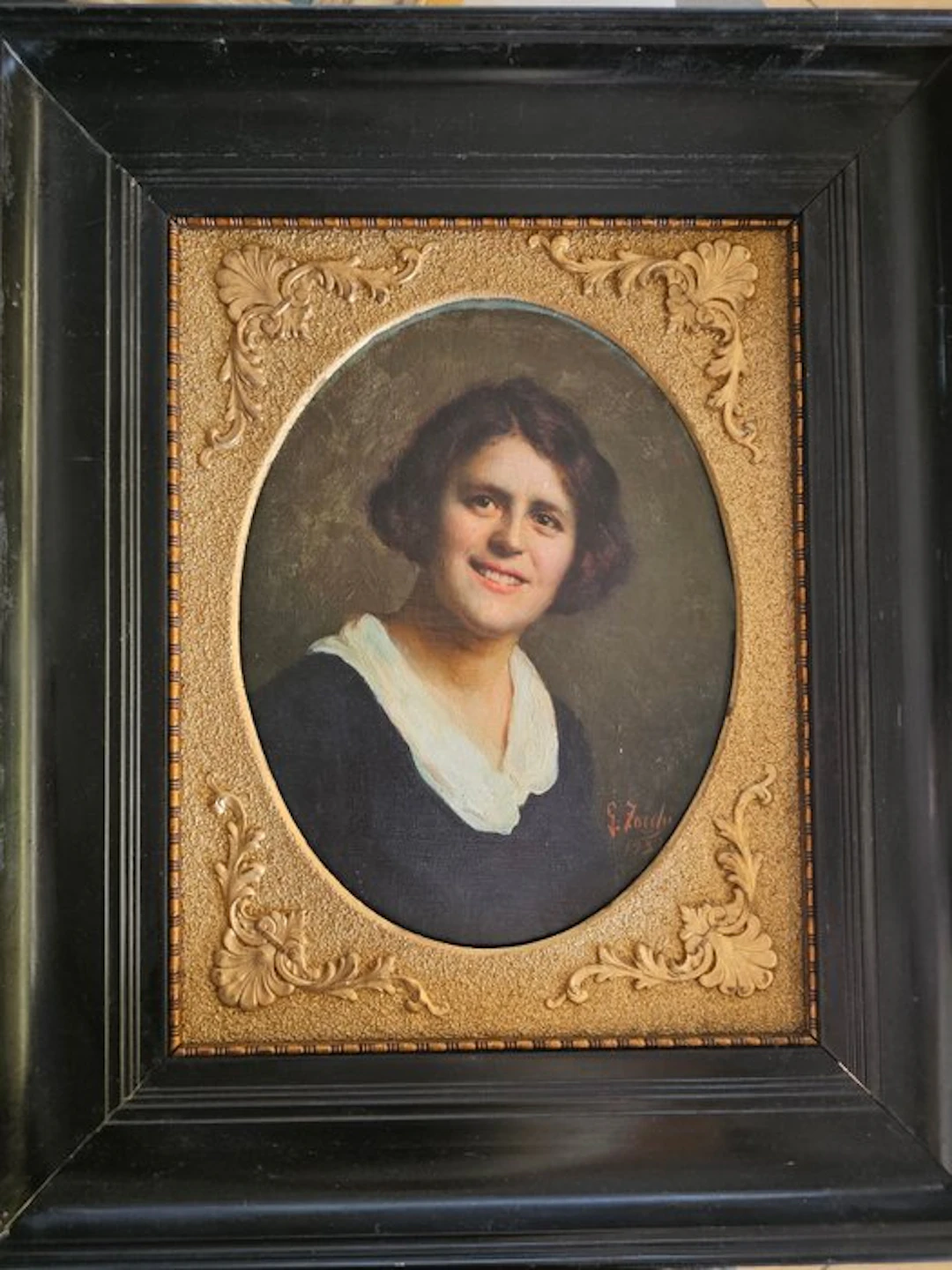 Guglielmo Zocchi (1874-1932) - Ritratto di ragazza