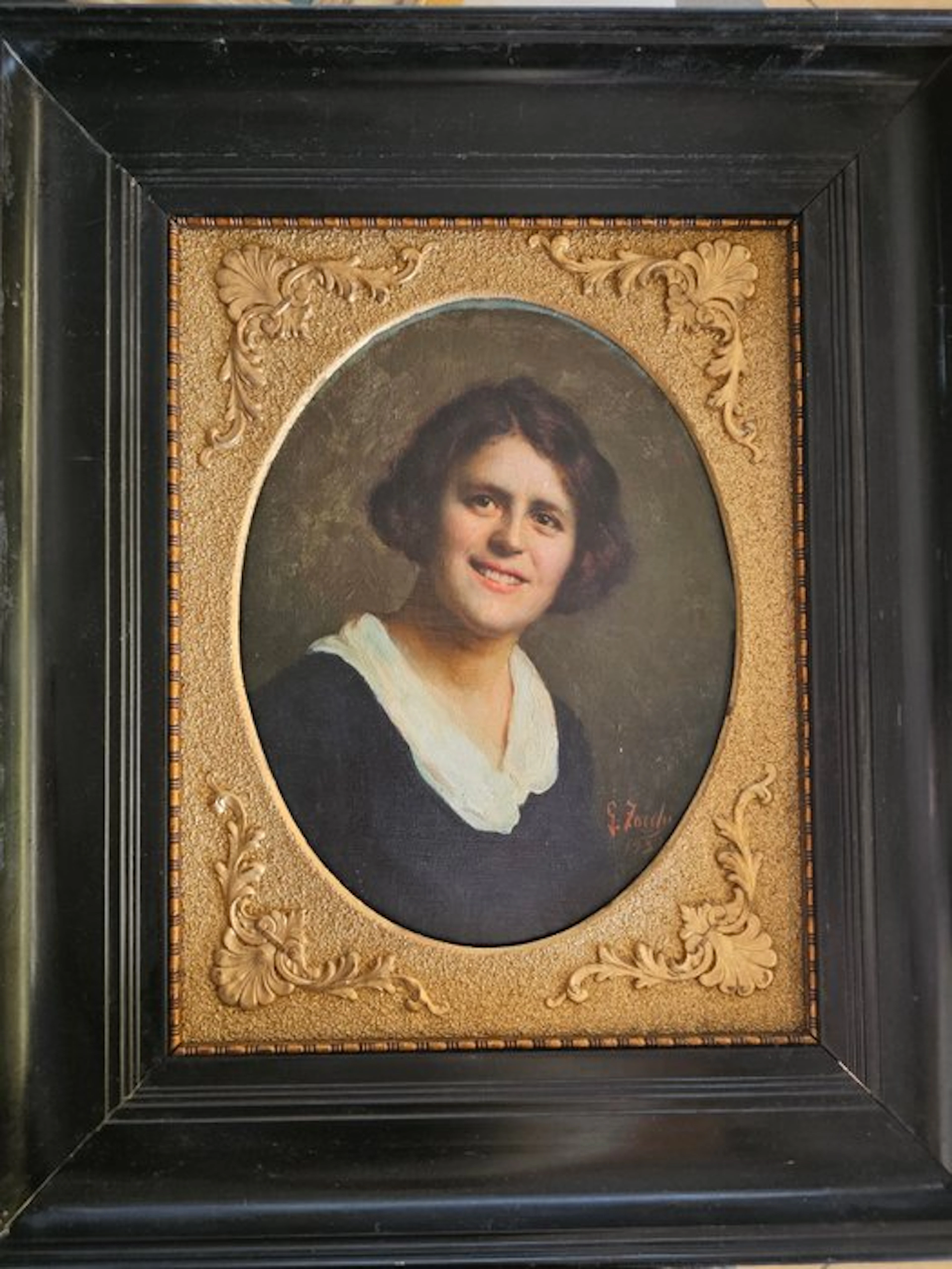 Guglielmo Zocchi (1874-1932) - Ritratto di ragazza