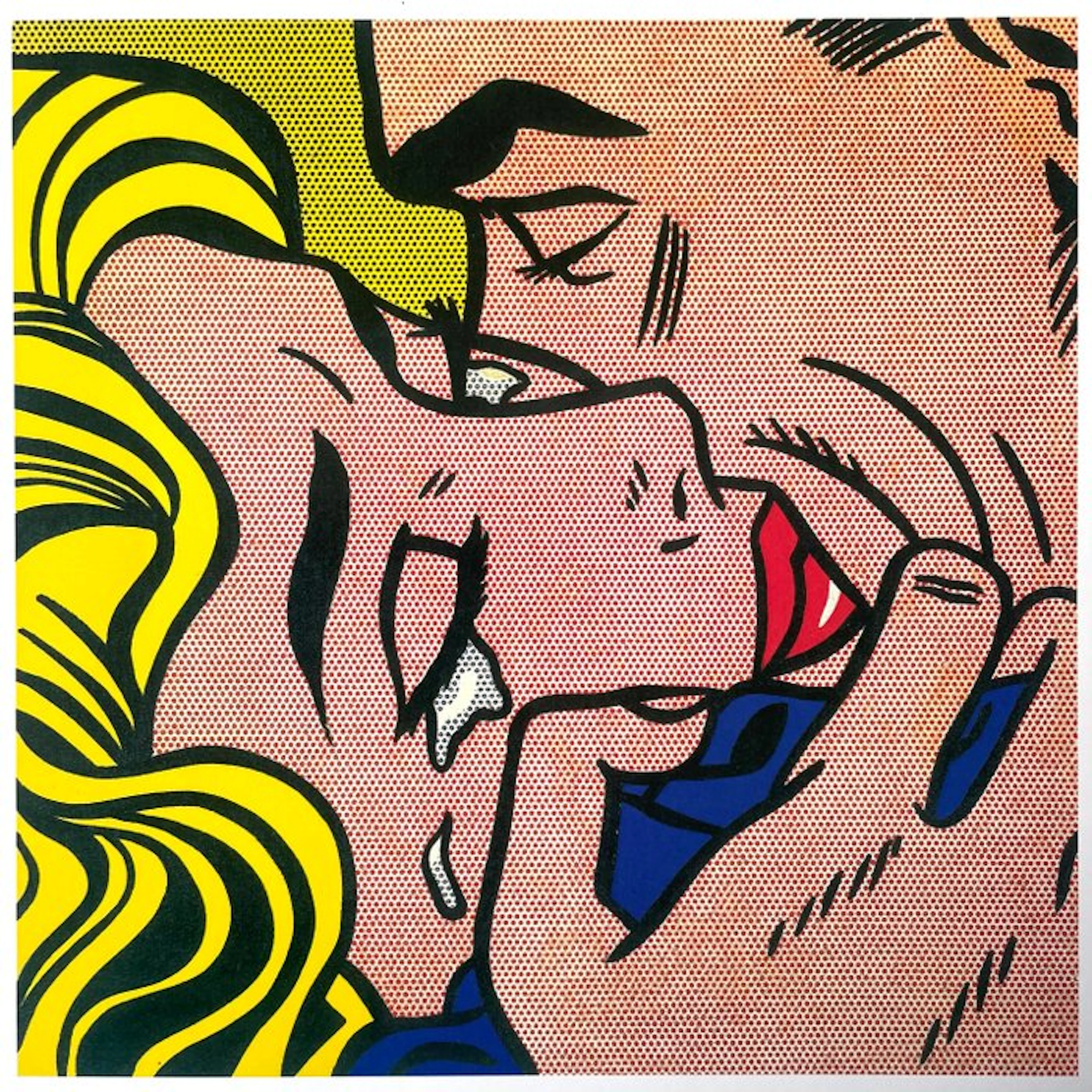Roy Lichtenstein - Kiss V - offset lithograph - licensed print - 2004