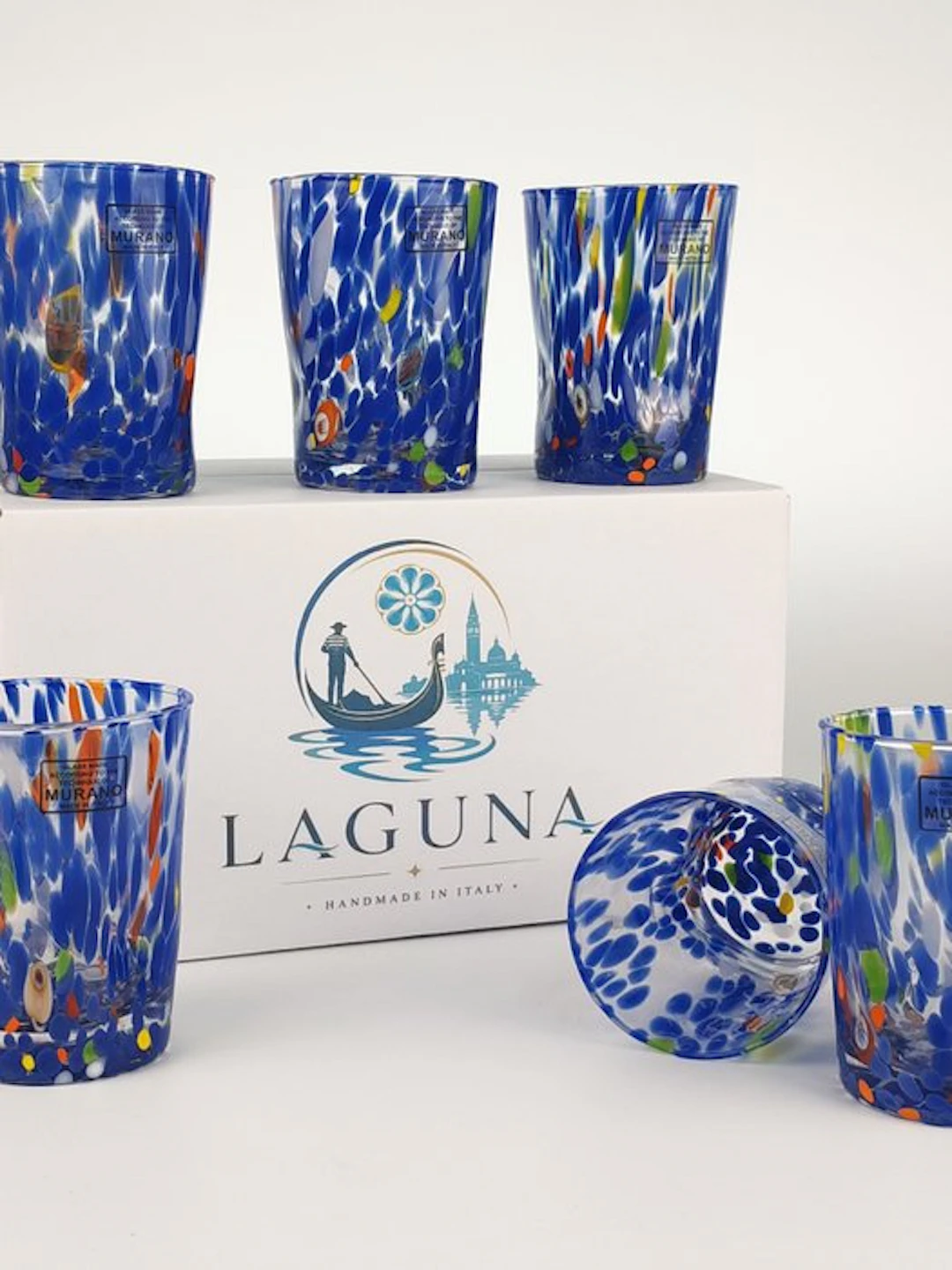 LAGUNA - Drinking service (6) - Murano glass - 6 Drops of ForNASA