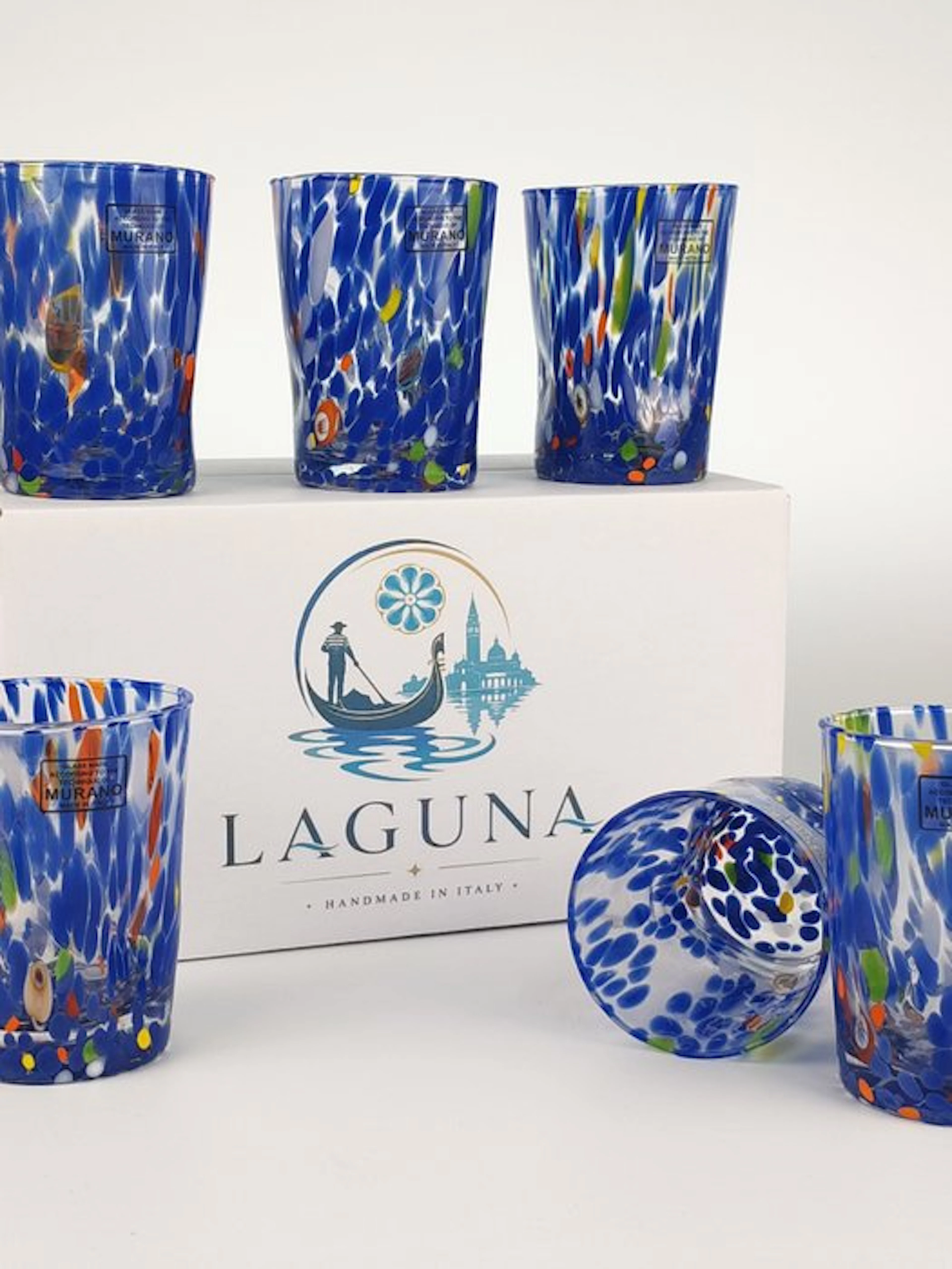 LAGUNA - Drinking service (6) - Murano glass - 6 Drops of ForNASA